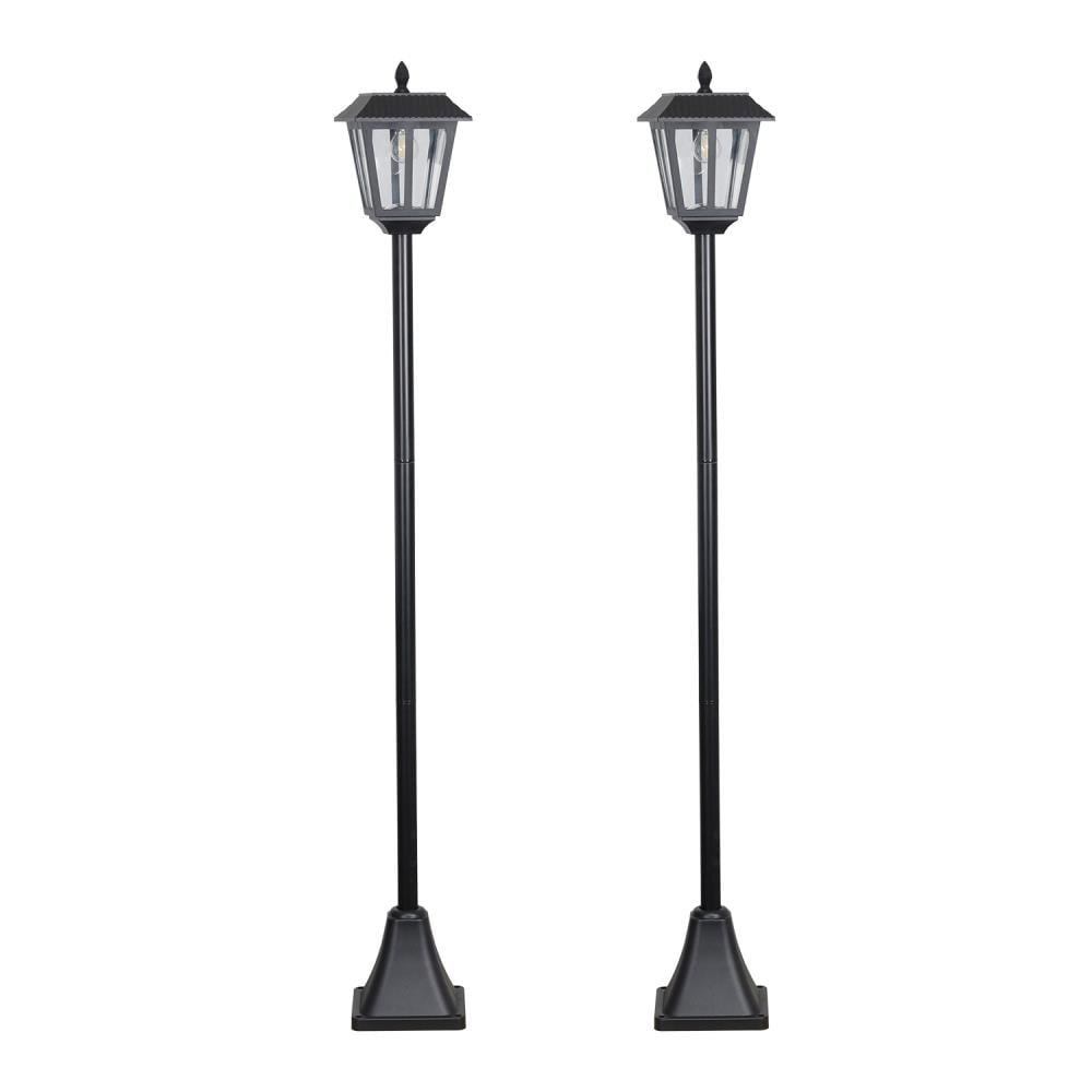 Westinghouse 59.67-in H Black Solar LED Post in Complete Post Lights department at Lowes.com