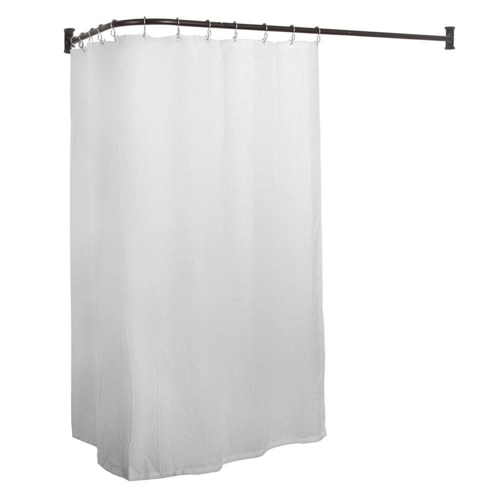 Utopia Alley 28-in to 66-in Oil rubbed bronze Fixed Corner Shower Curtain Rod