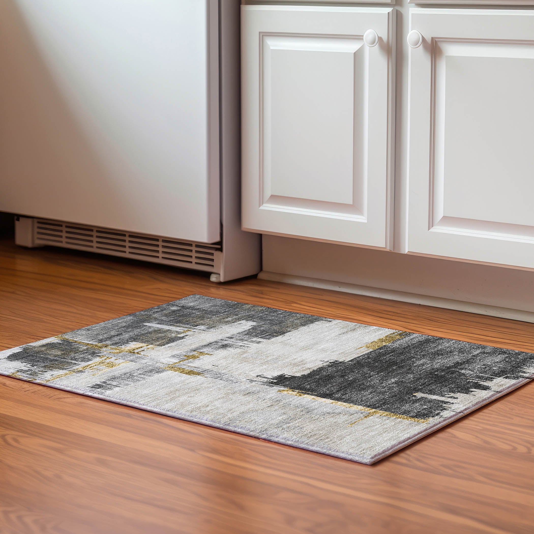 Addison Rugs AMF624GY20X30 Mayfield AMF624GY 2 x 3 (ft) Loomed Polyester Gray Rectangular Indoor Geometric Machine washable Area rug