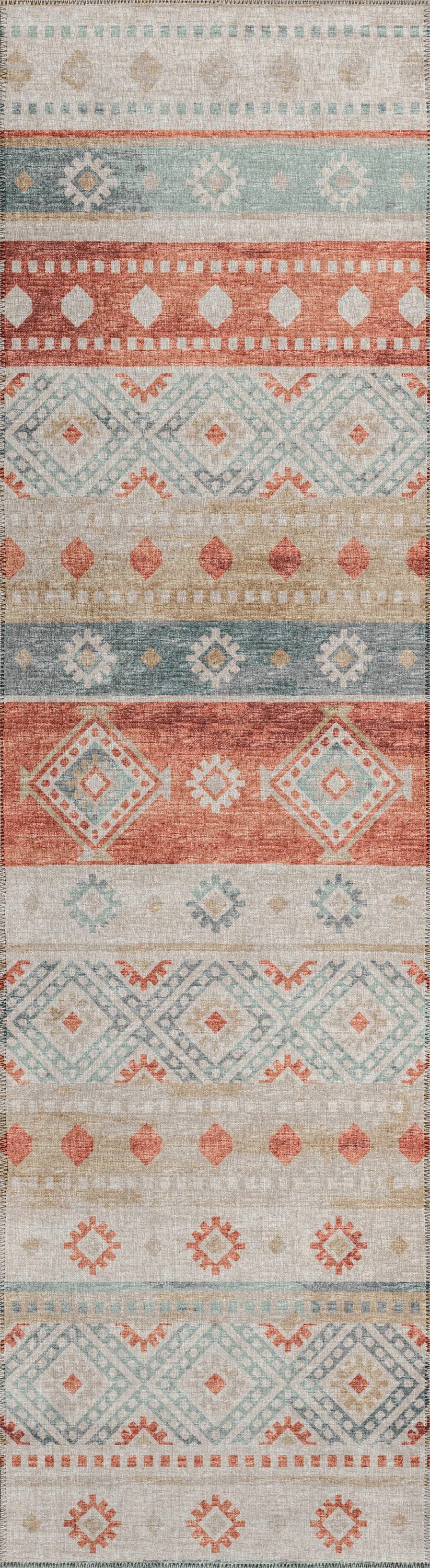 Addison Rugs AYU42DE2X8 Yuma 2 x 8 (ft) Chenille Desert Rectangular Indoor/Outdoor Geometric Southwestern Machine washable Runner rug