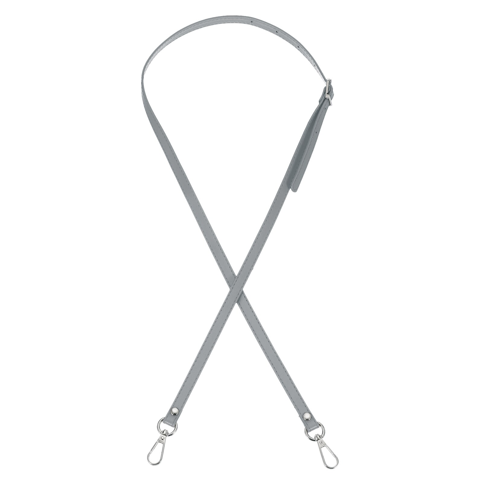 PATIKIL 1pc Leather Purse Strap Replacement 47-Inch PU Adjustable Shoulder Crossbody Replacement Strap with Silver Hardware for Handbags Shoulder Bag Light Gray