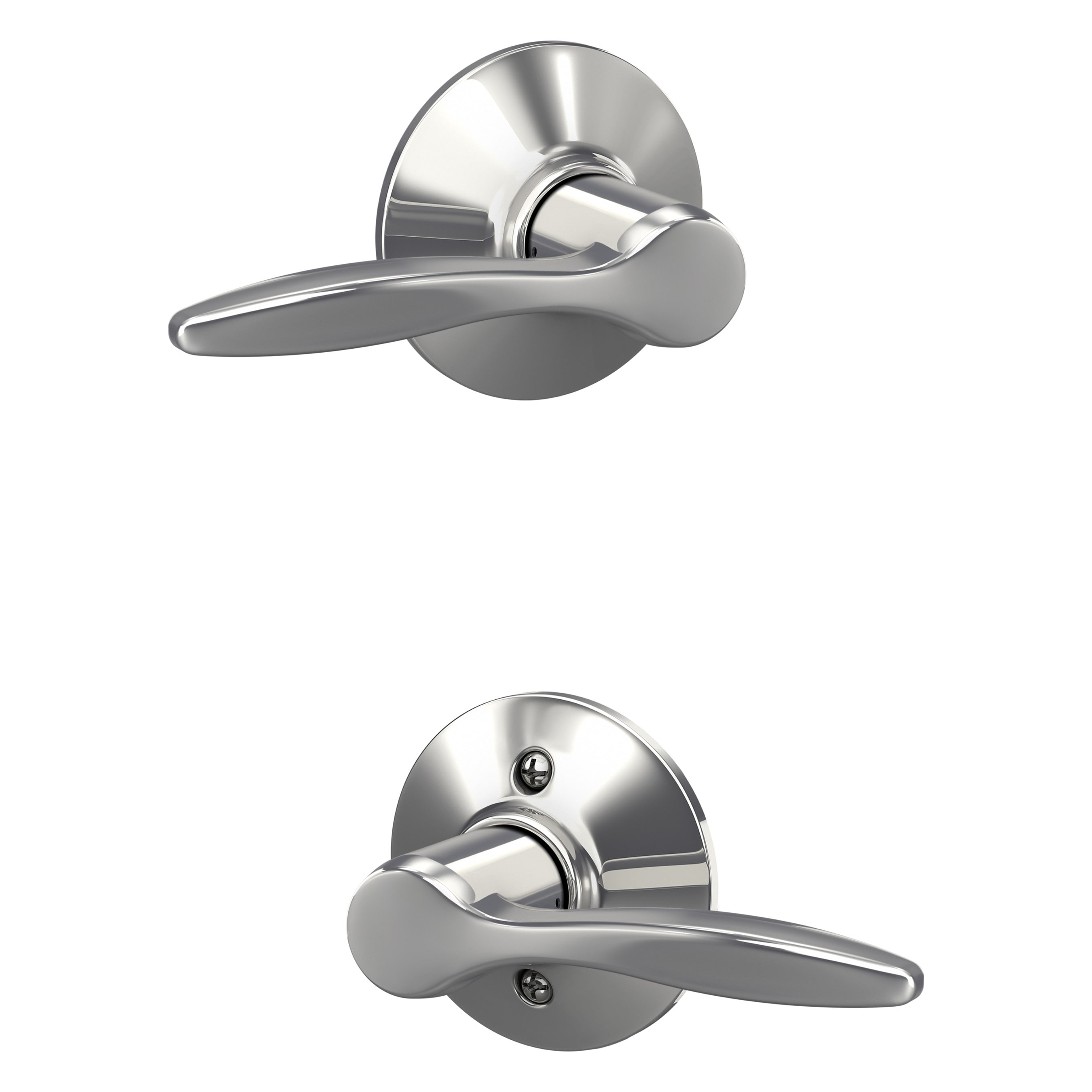 Schlage F10 DEL 625 Delfayo Bright Chrome Universal Interior Hall/Closet Passage Door Handle