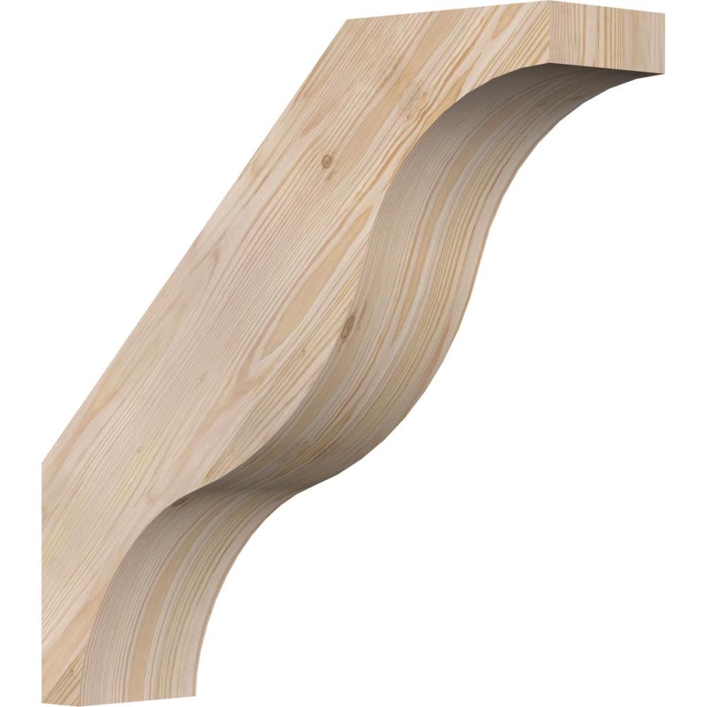 Ekena Millwork BRC06X22X22FST00SDF 5-1/2-in x 22-in x 22-in Douglas Fir Unfinished Wood Funston Smooth Knee Brace