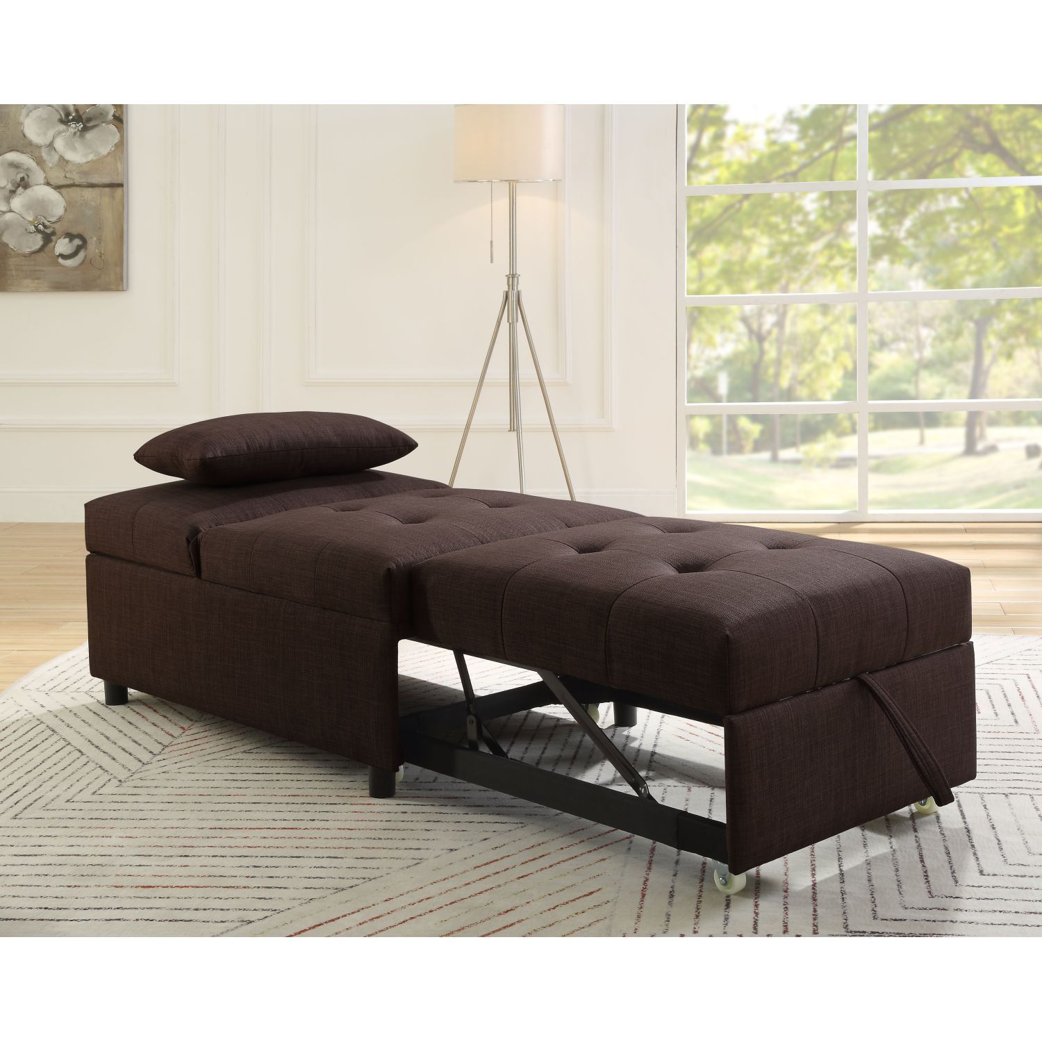 JASMODER 58245 31.00-Inches Modern Brown Sofa