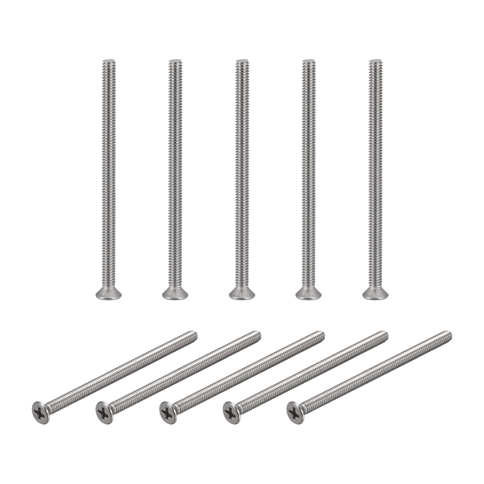 Unique Bargains 25pcs 8#-32 x 2-3/4-Inch Flat Head Machine Screws Phillips 304 Stainless Steel Bolts
