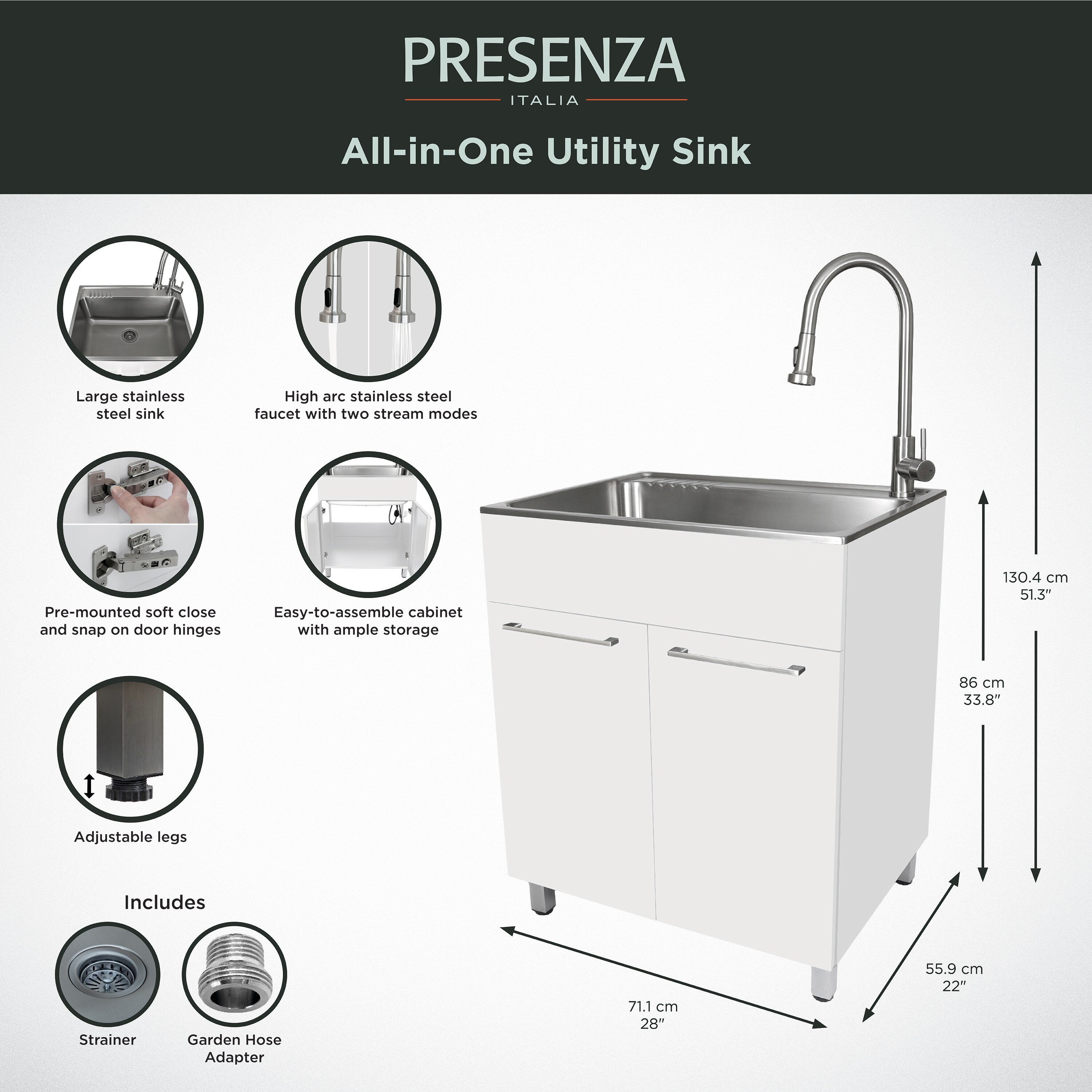 Presenza 79890 Laundry-Tubs-Utility-Sinks - View #8