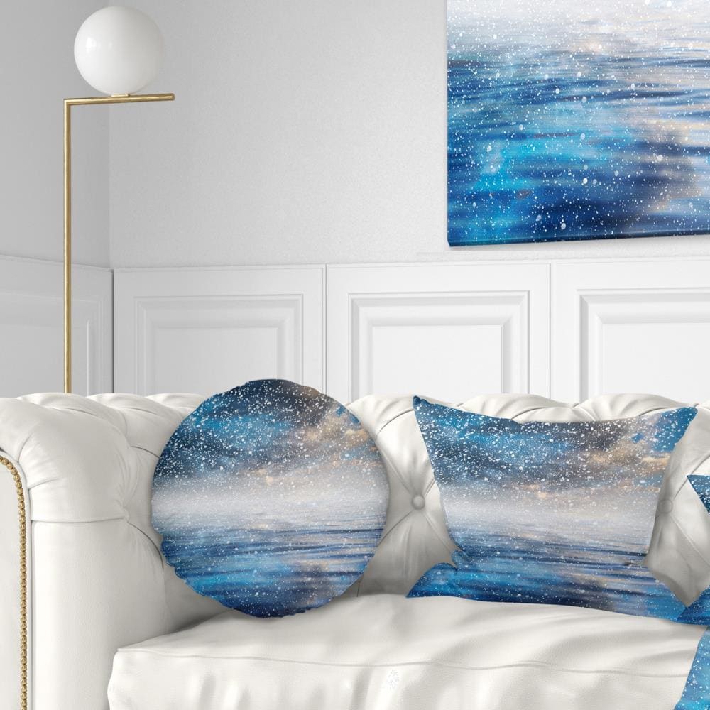Designart CU9696-12-20 12-in x 20-in Blue Indoor Decorative Pillow