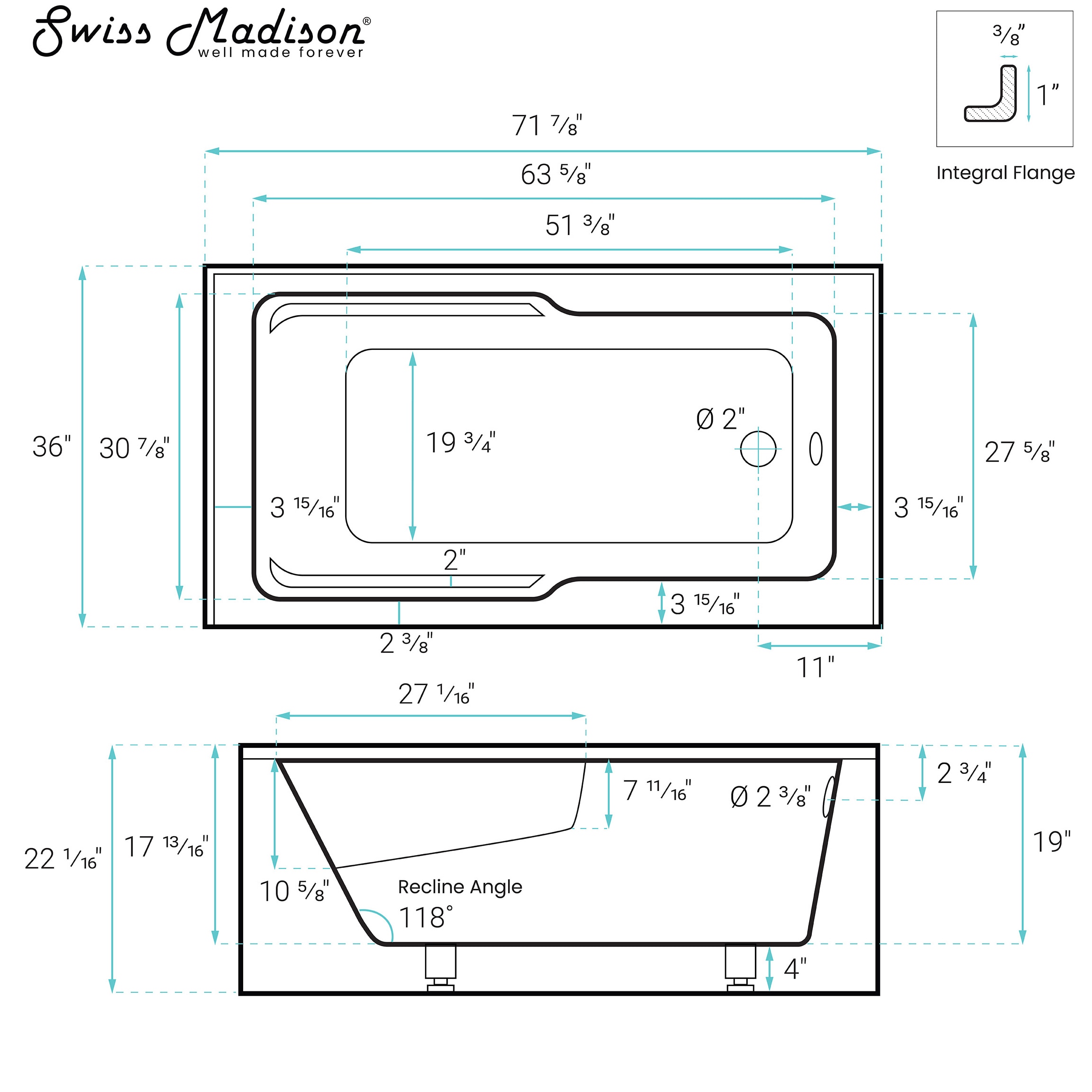 Swiss Madison SM-25-ABLAU13WH bathtubs - View #8