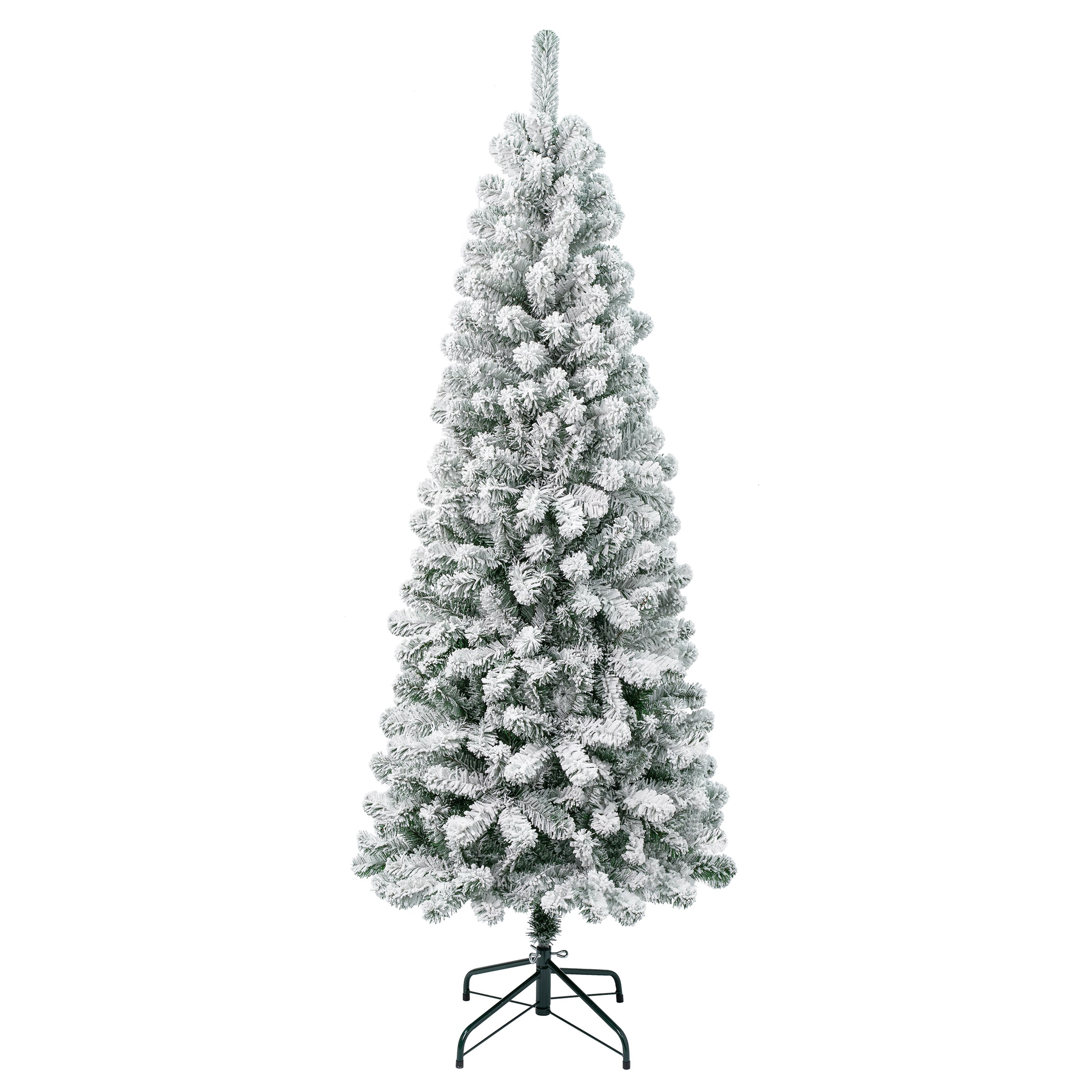 National Tree Company AC100-502-60F 6-ft Slim Flocked Artificial Christmas Tree
