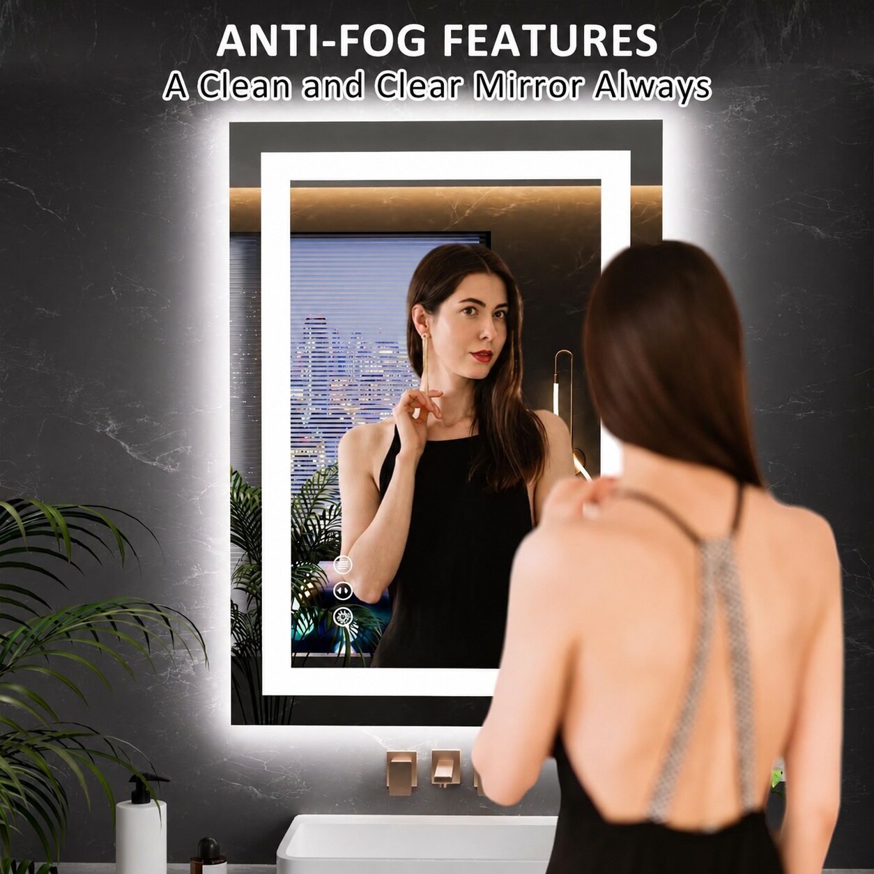 Phewnyzo LPW0724W020 Framed-Bath-Mirrors - View #2
