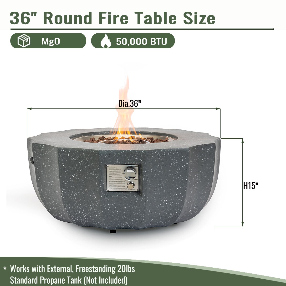 Sunrinx MG16-GAS-09 Outdoor-Gas-Firepits - View #5