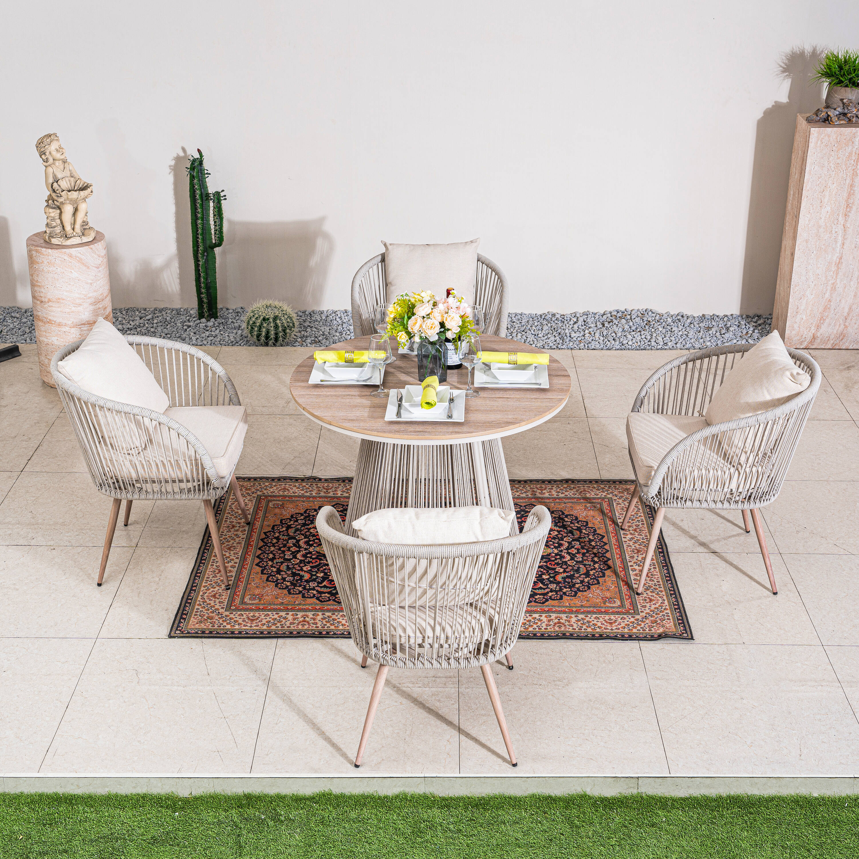 Direct Wicker DWD-25414C-GR Patio-Conversation-Sets - View #3
