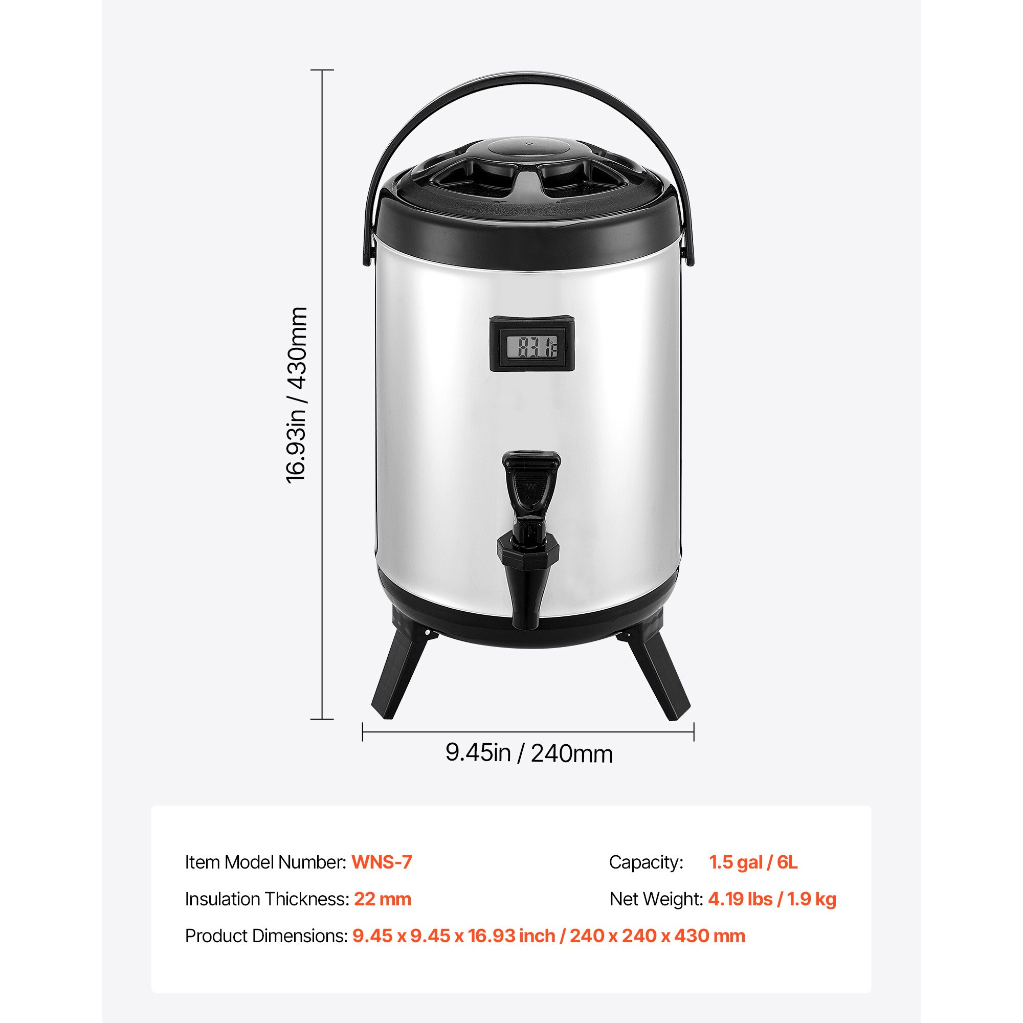 VEVOR SCYLHLQQYXKY07852V9 Bev-Dispensers - View #7