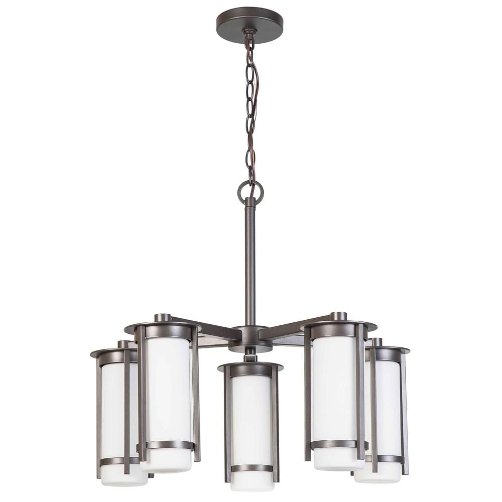 EGLO Truxton 5-Light Graphite Transitional Dry Rated Chandelier in the ...