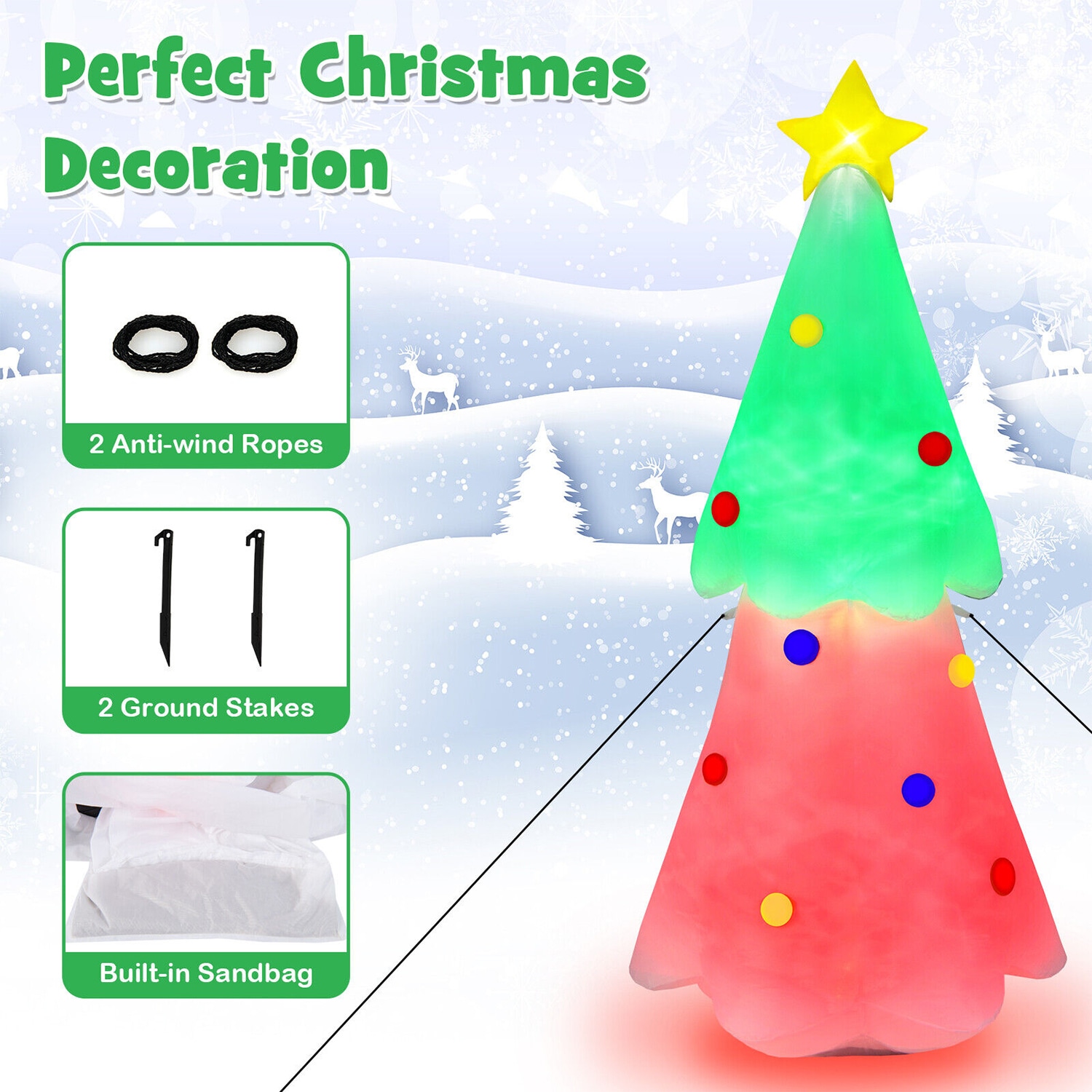 WELLFOR HYZ23982US Christmas-Inflatables - View #7