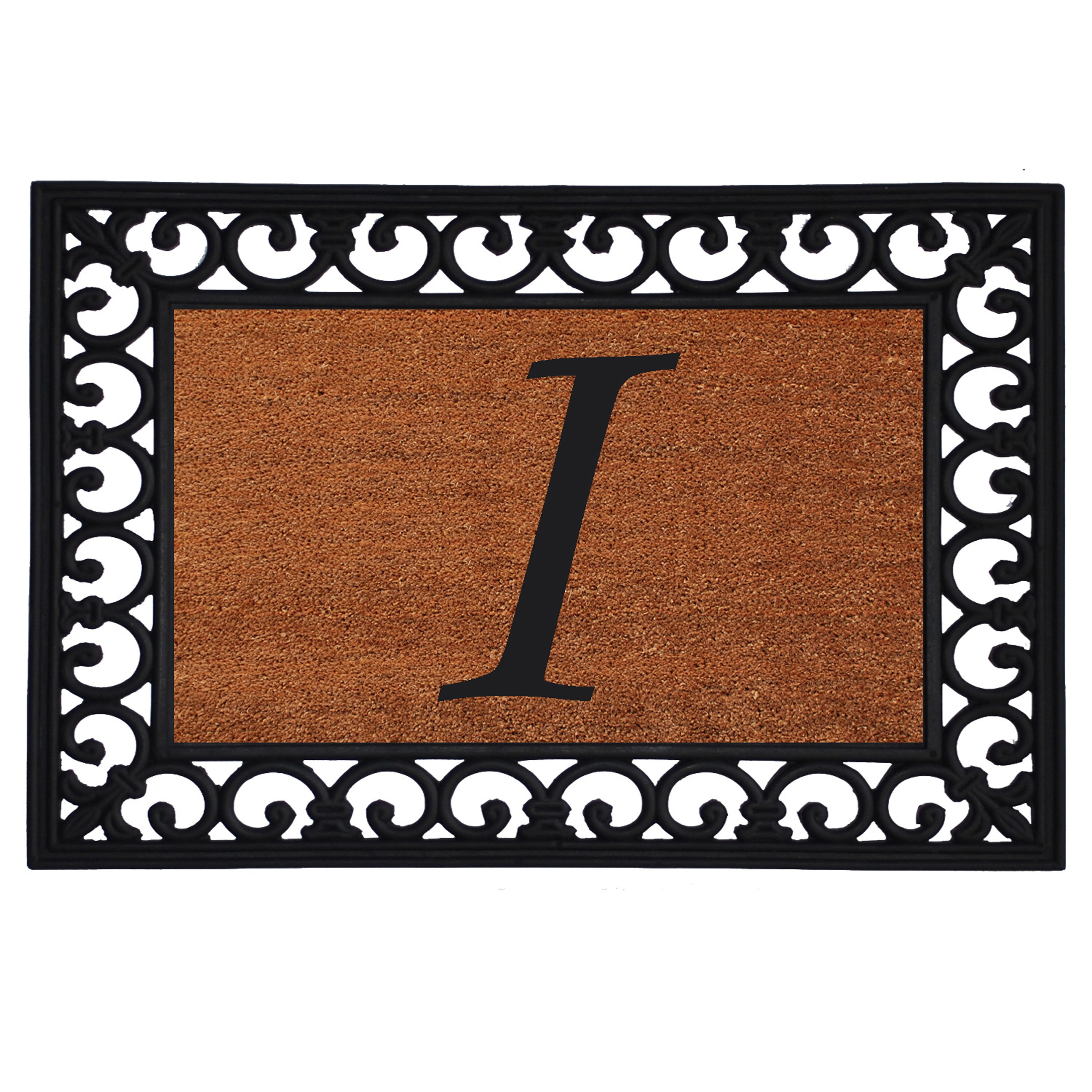 Callowaymills 180041925I 19-in x 25-in Natural/Black Coir/Rubber Non-Slip Grip Indoor or outdoor Decorative Door Mat