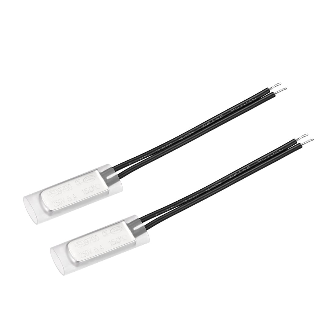 Unique Bargains KSD9700 Thermostat 150℃ Normally Close Temperature Switch Thermal Switch N.C 5A Metal Temperature Controller 2pcs