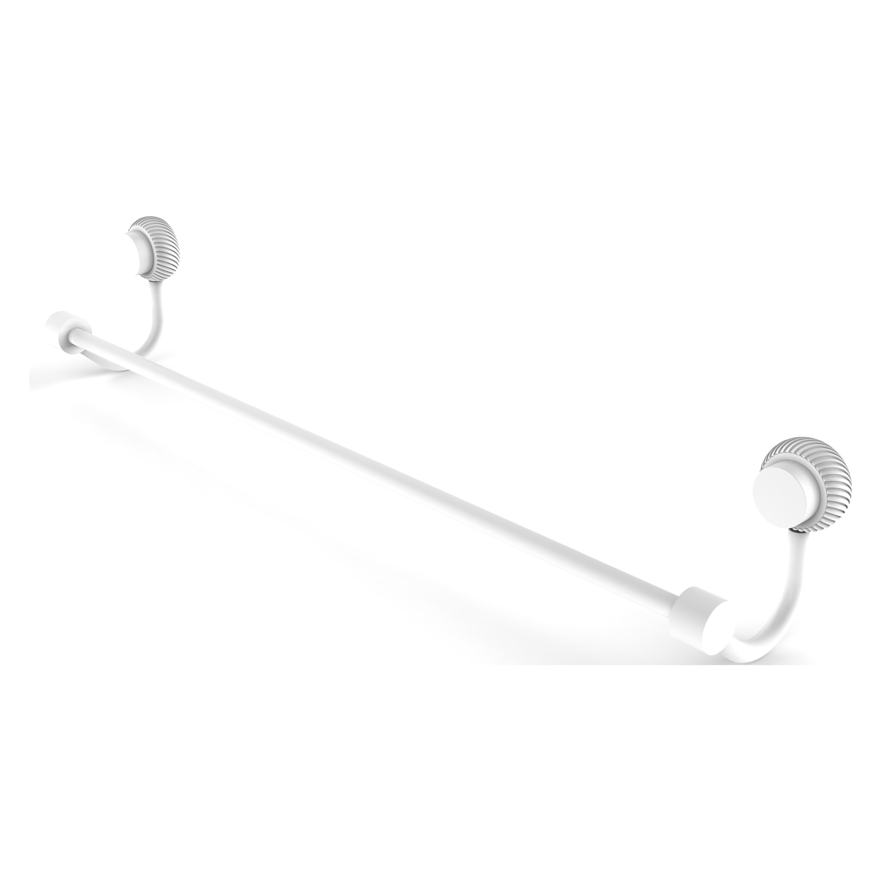 Allied Brass 421T/24-WHM Venus 24-in Matte White Wall mount Single Towel Bar