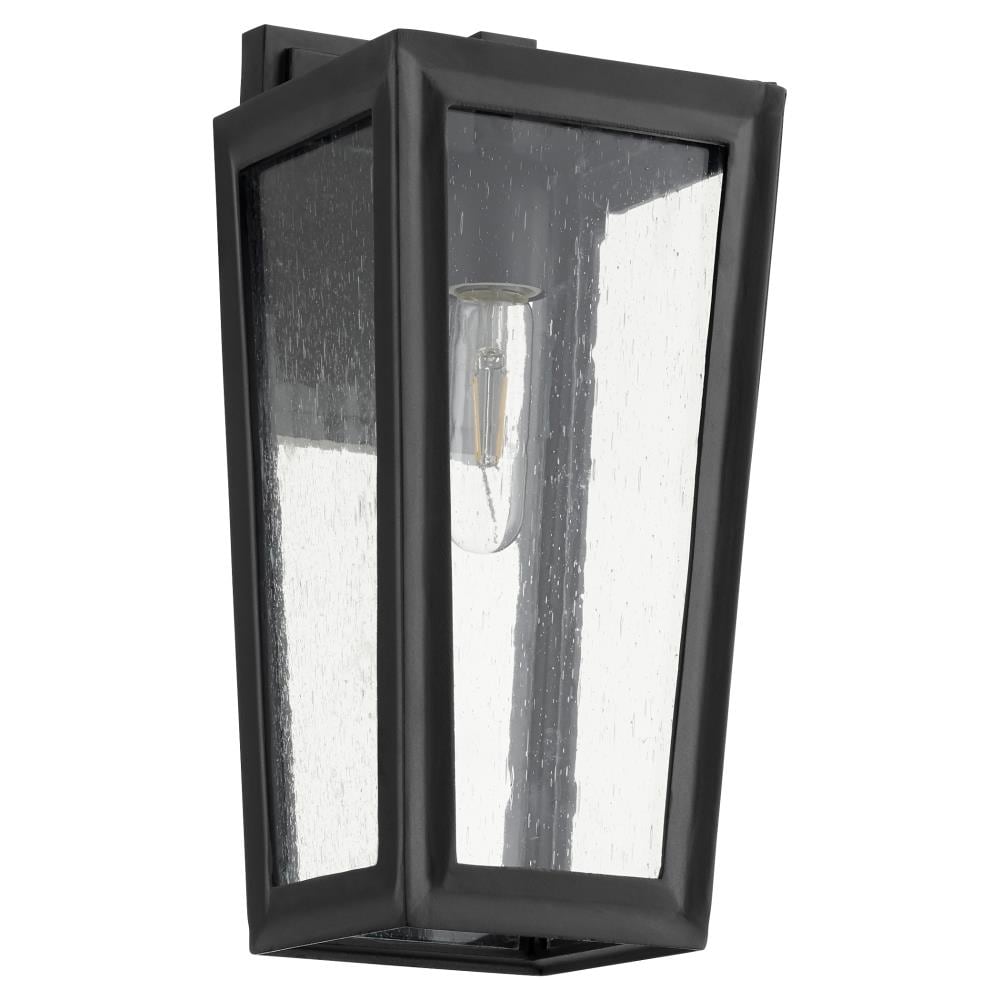 Quorum International Bravo 1-Light 14.5-in H Noir Outdoor Wall Light at ...