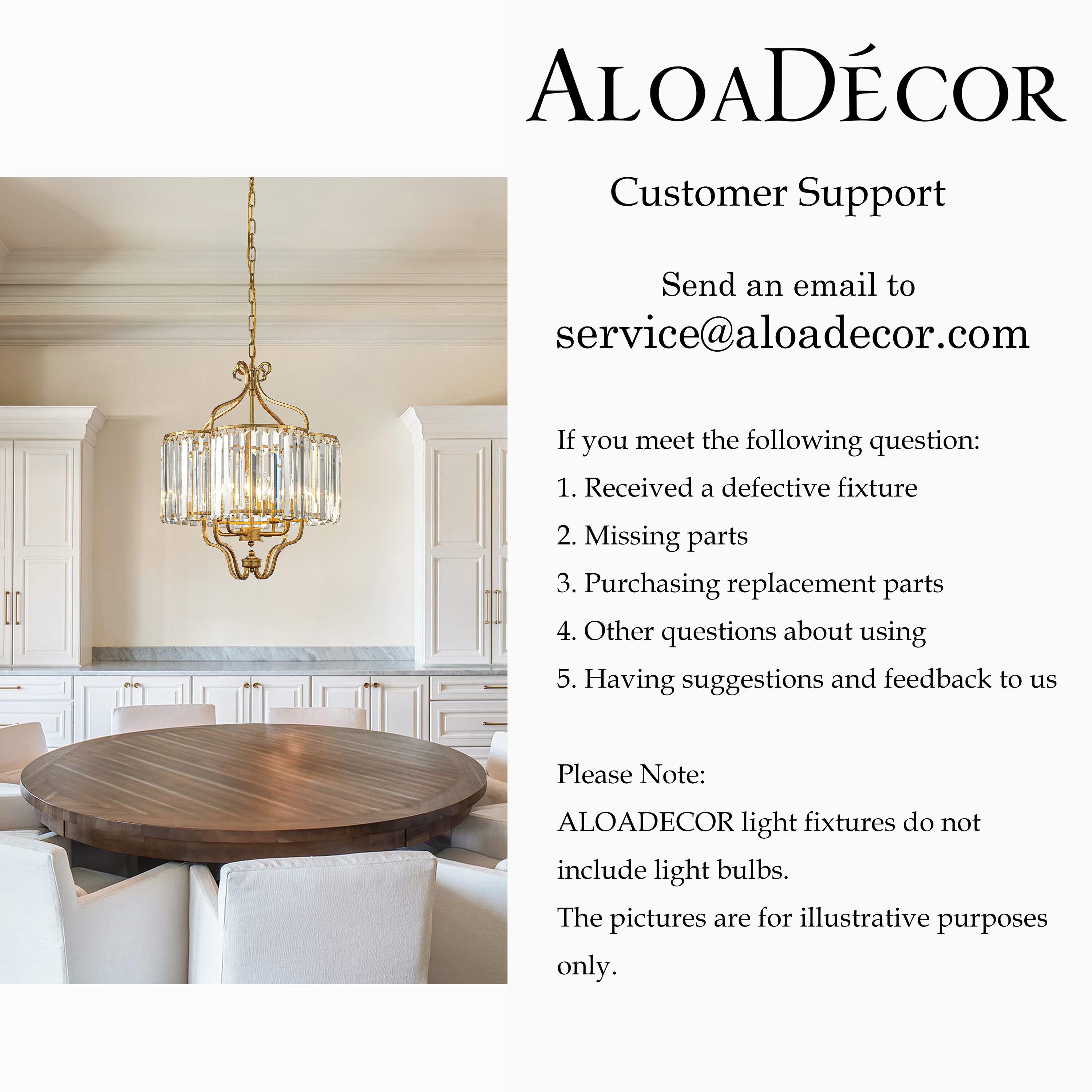 AloaDecor Lighting L7203D45AGL01A b090015 - View #9