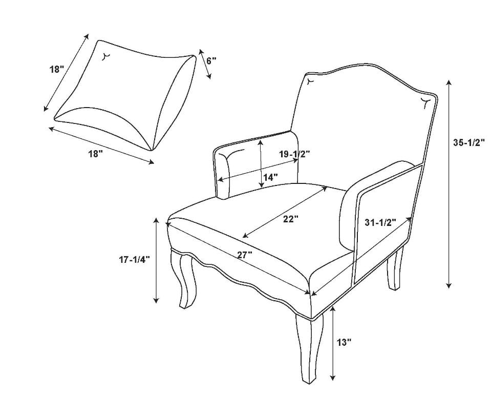 Linon Chair Casual Floral Blend Accent Chair 368312GRY01U at Lowes.com