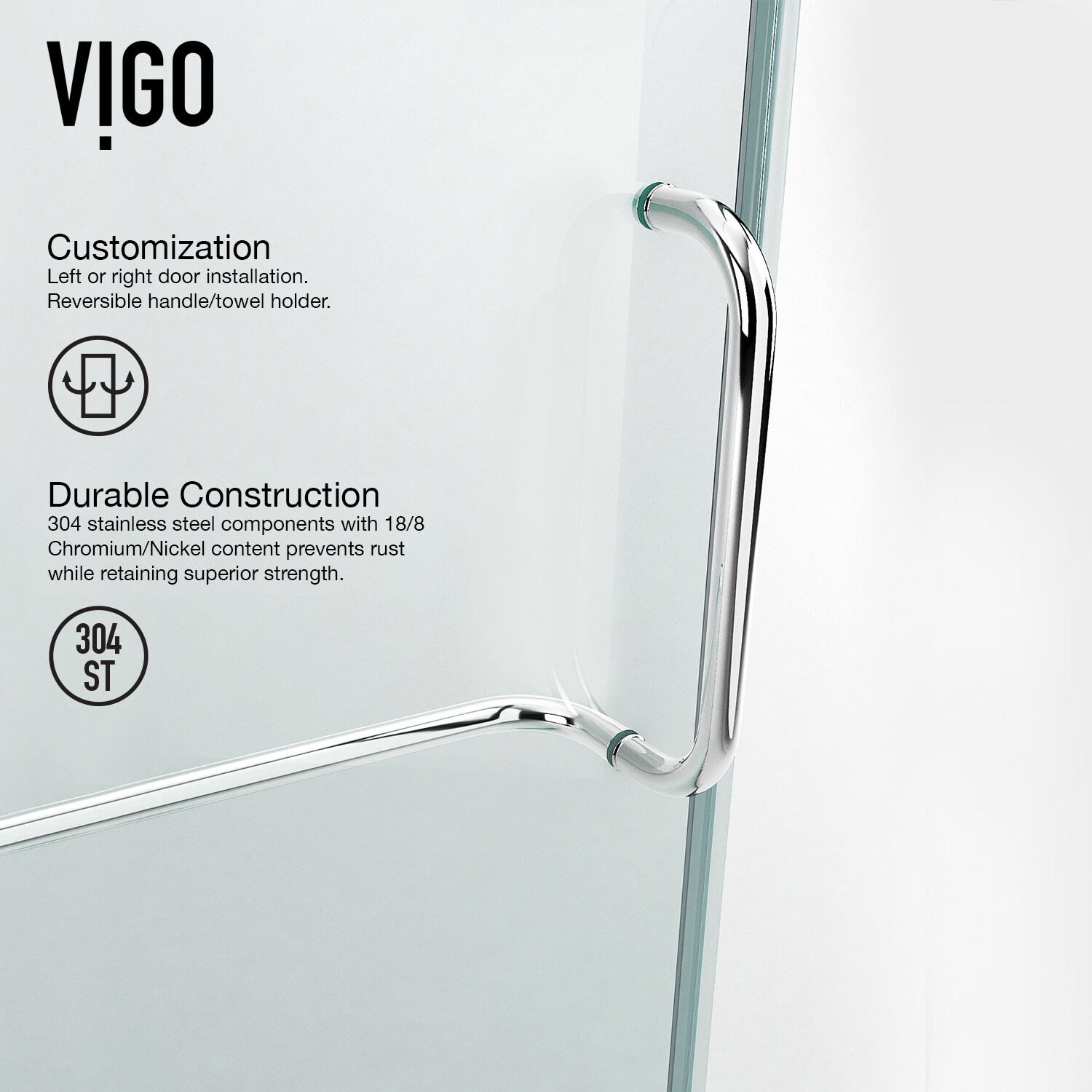 Monteray Frameless Clear Glass Shower Enclosure with Brushed Nickel Hardware