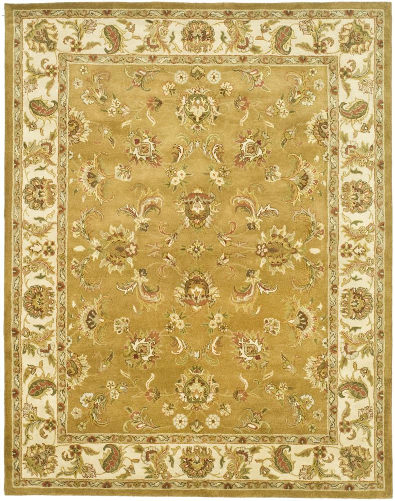 Hand-Tufted Ivory and Mocha Wool 6' x 9' Area Rug