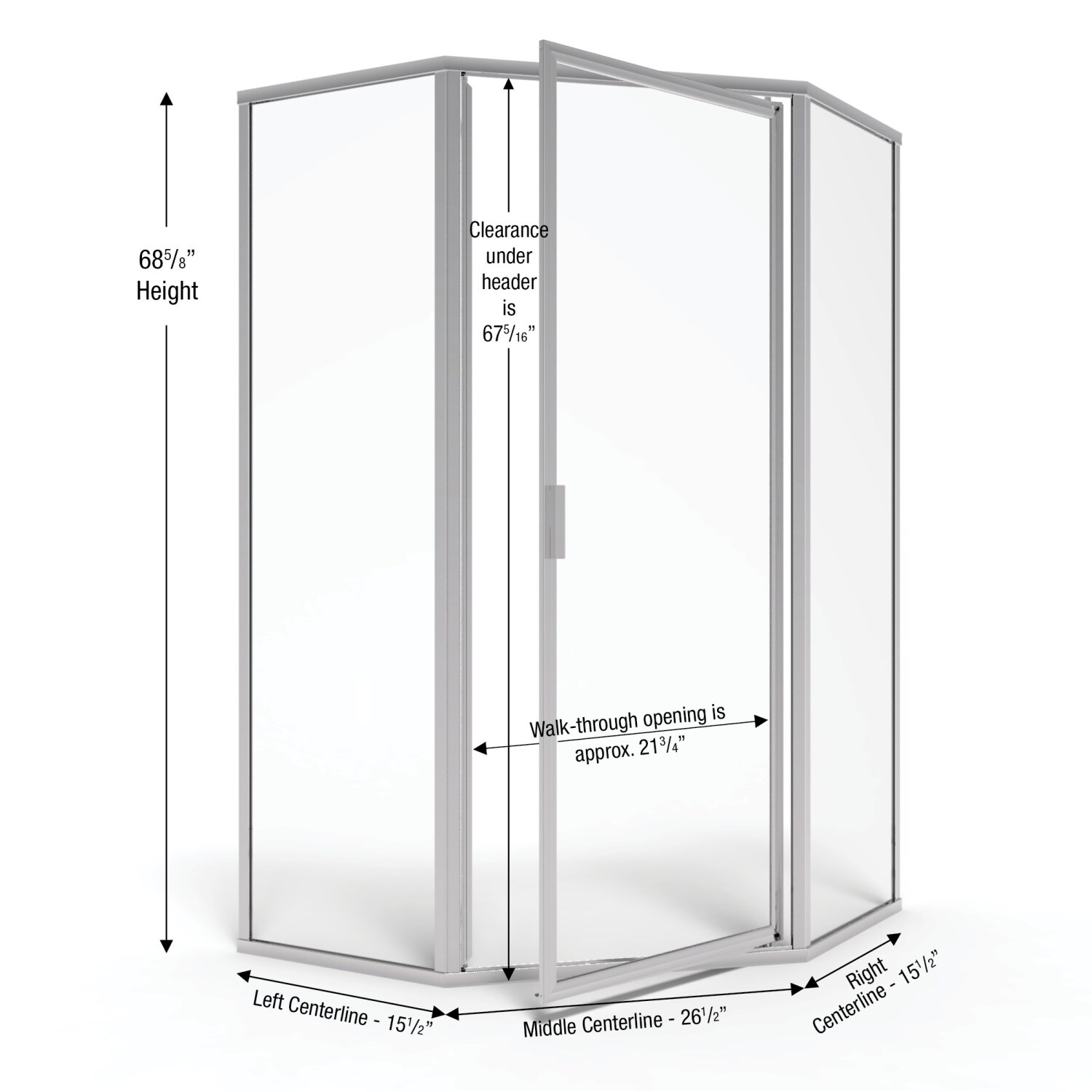 Basco DLXH60A1568OBSV Shower-Doors - View #2