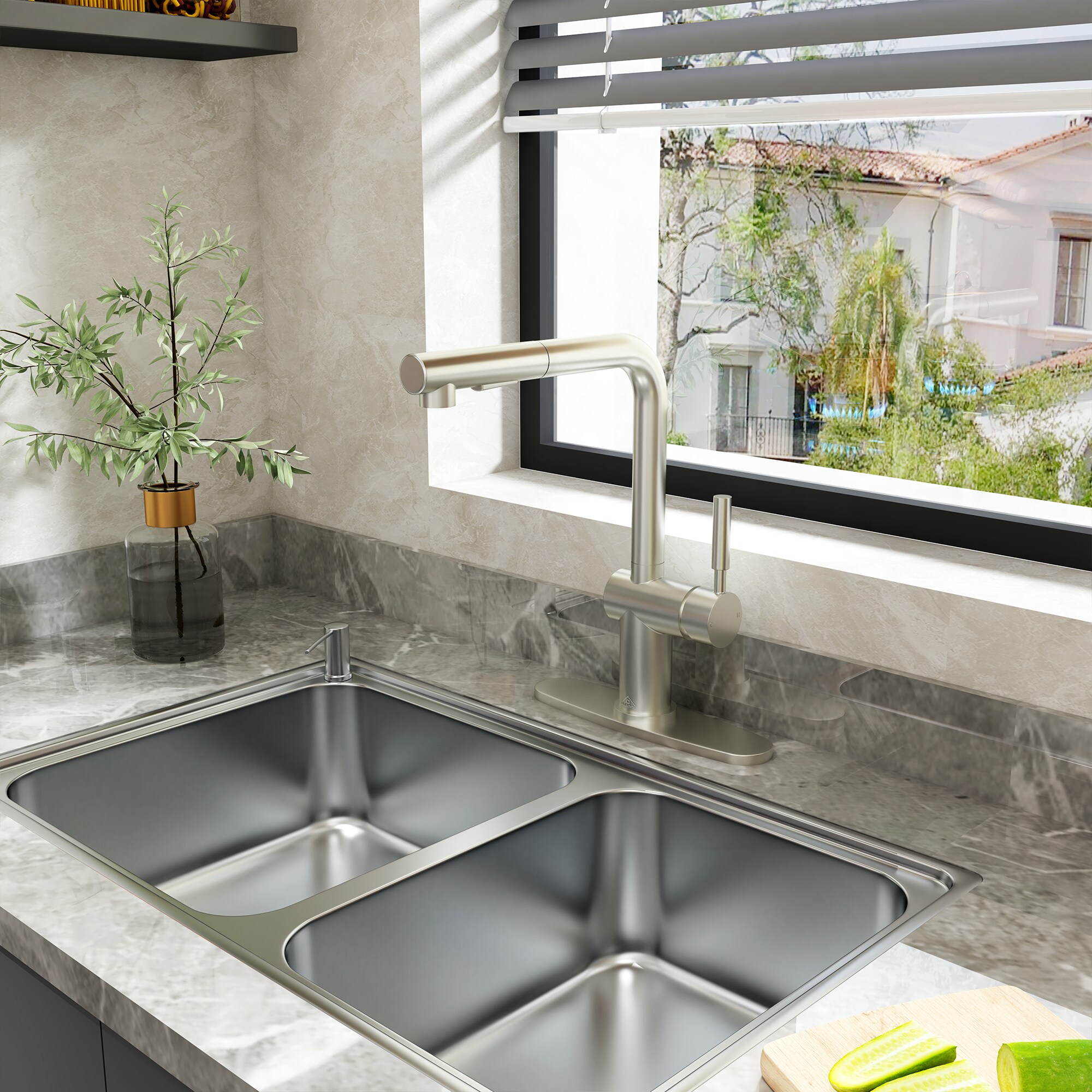 Mondawe AM-K127W-BN Kitchen-Faucets - View #2