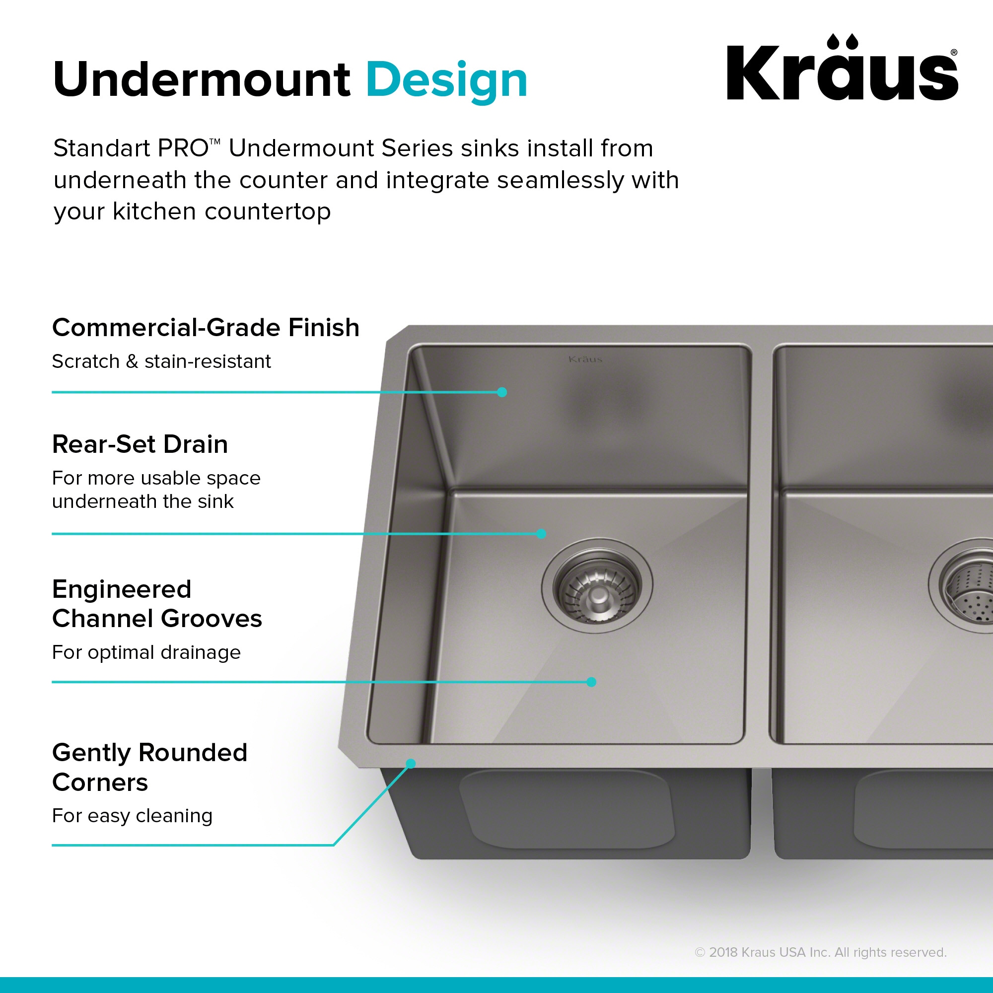 Kraus KHU104-33 Kitchen-Sinks - View #5