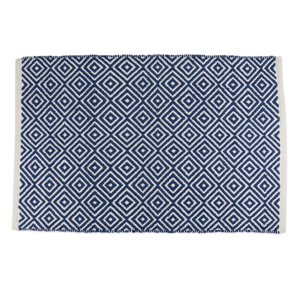 DII 2 x 3 Nautical Blue Indoor/Outdoor Geometric Machine Washable Area Rug  in the Rugs department at