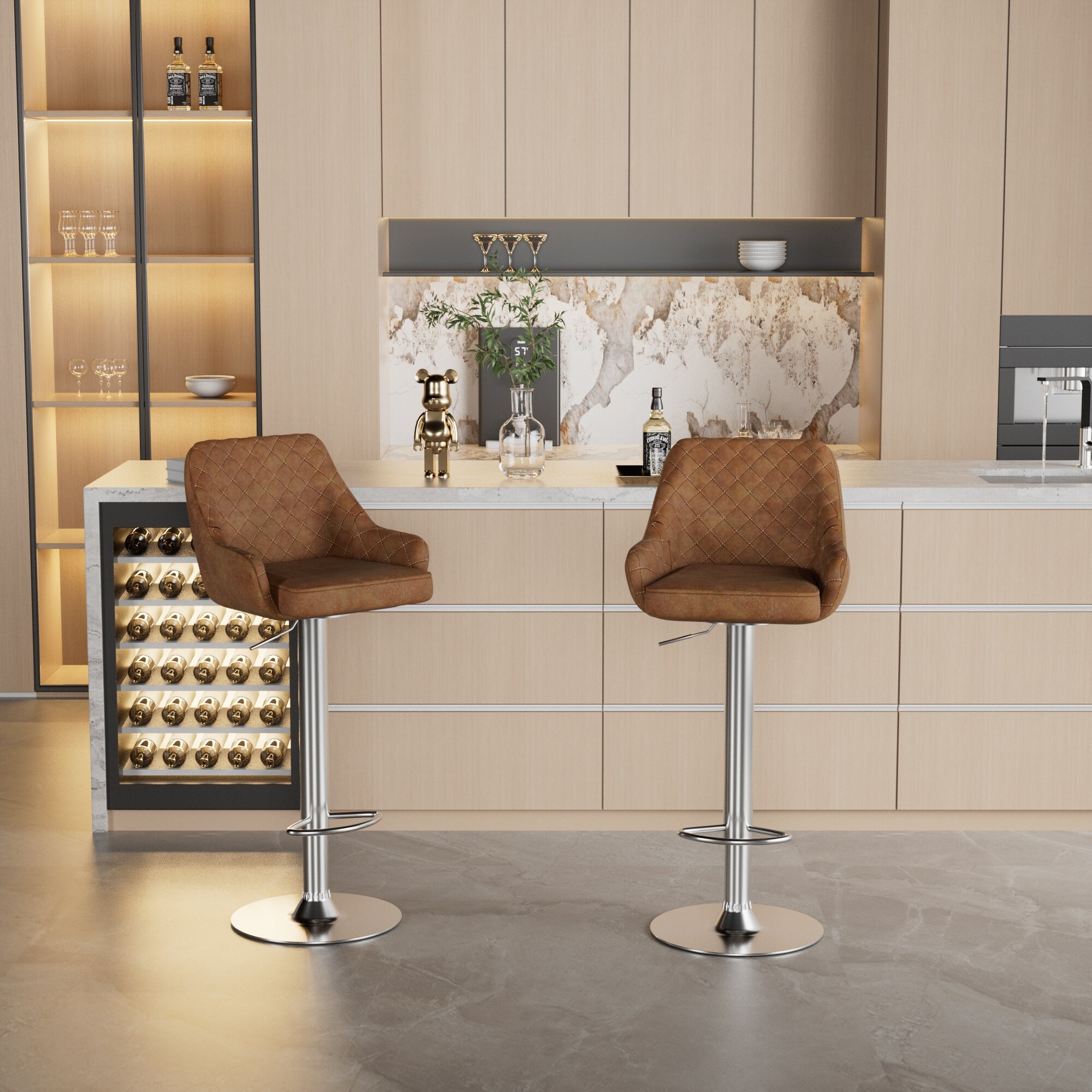 Vecelo LOE-C09-BRN stools - View #4