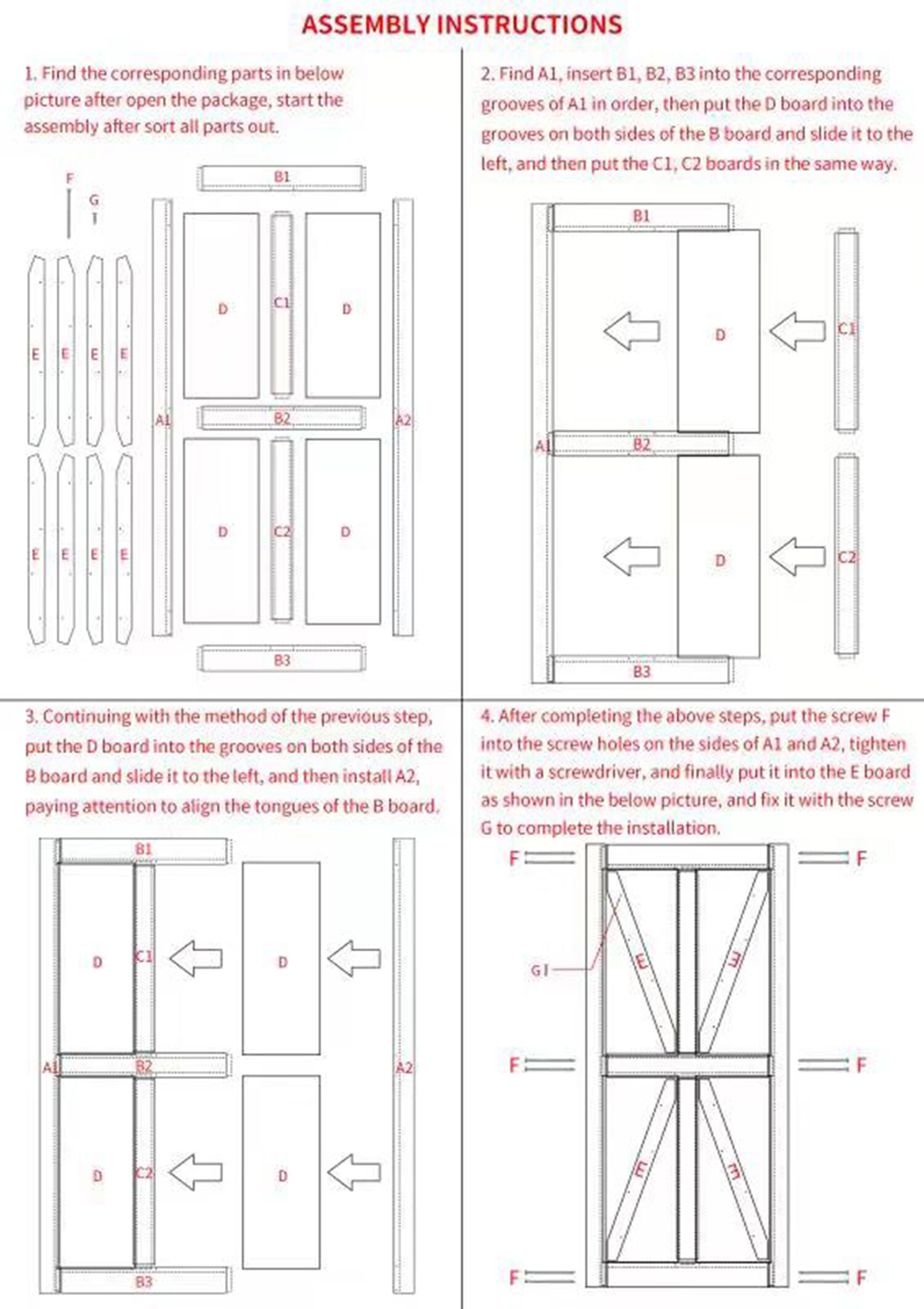 SINOFURN SYB590009WT Barn-Doors - View #6