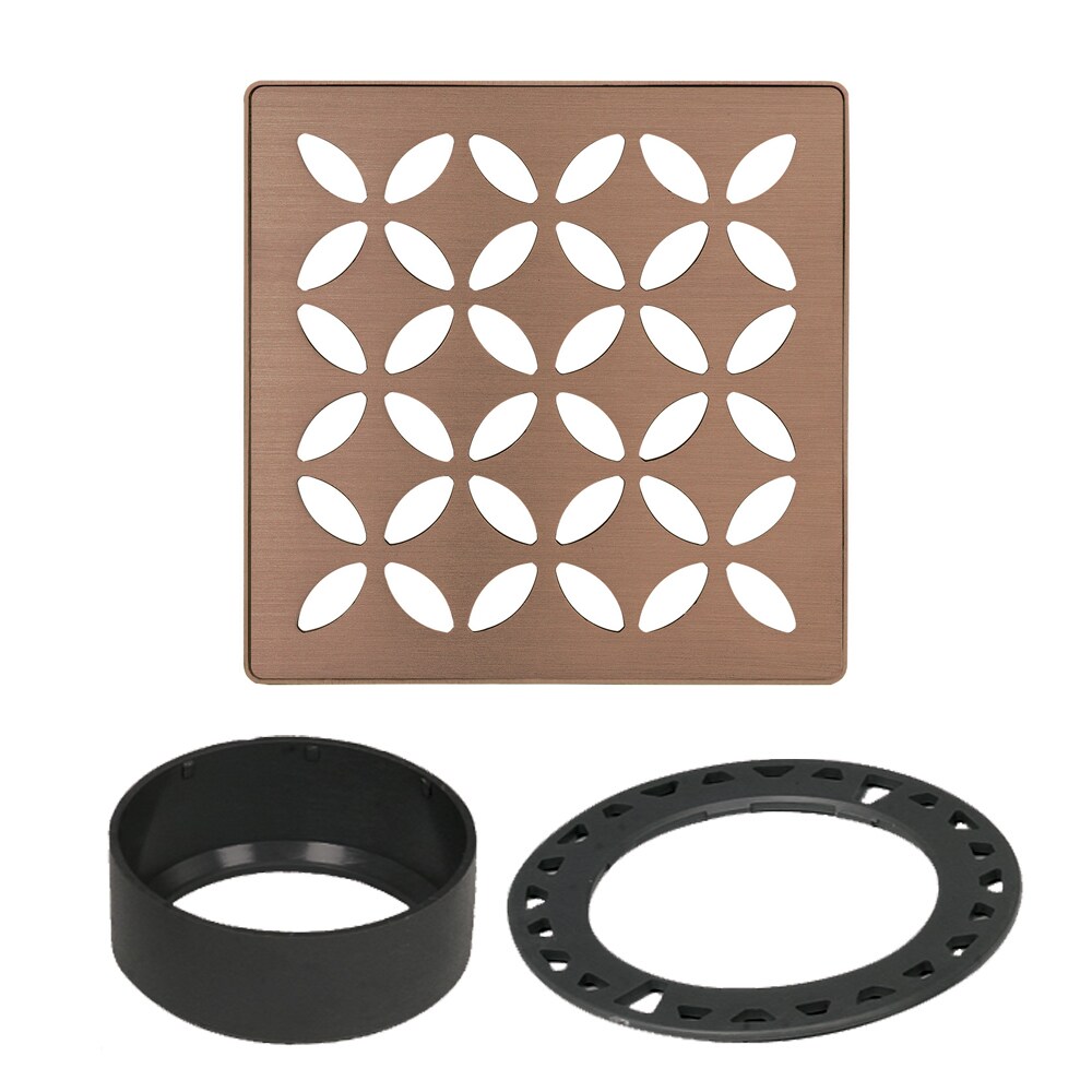 Schluter Systems KDIF4GRKEBRGD5 Kerdi-Drain Brushed Rose Gold Square Grate