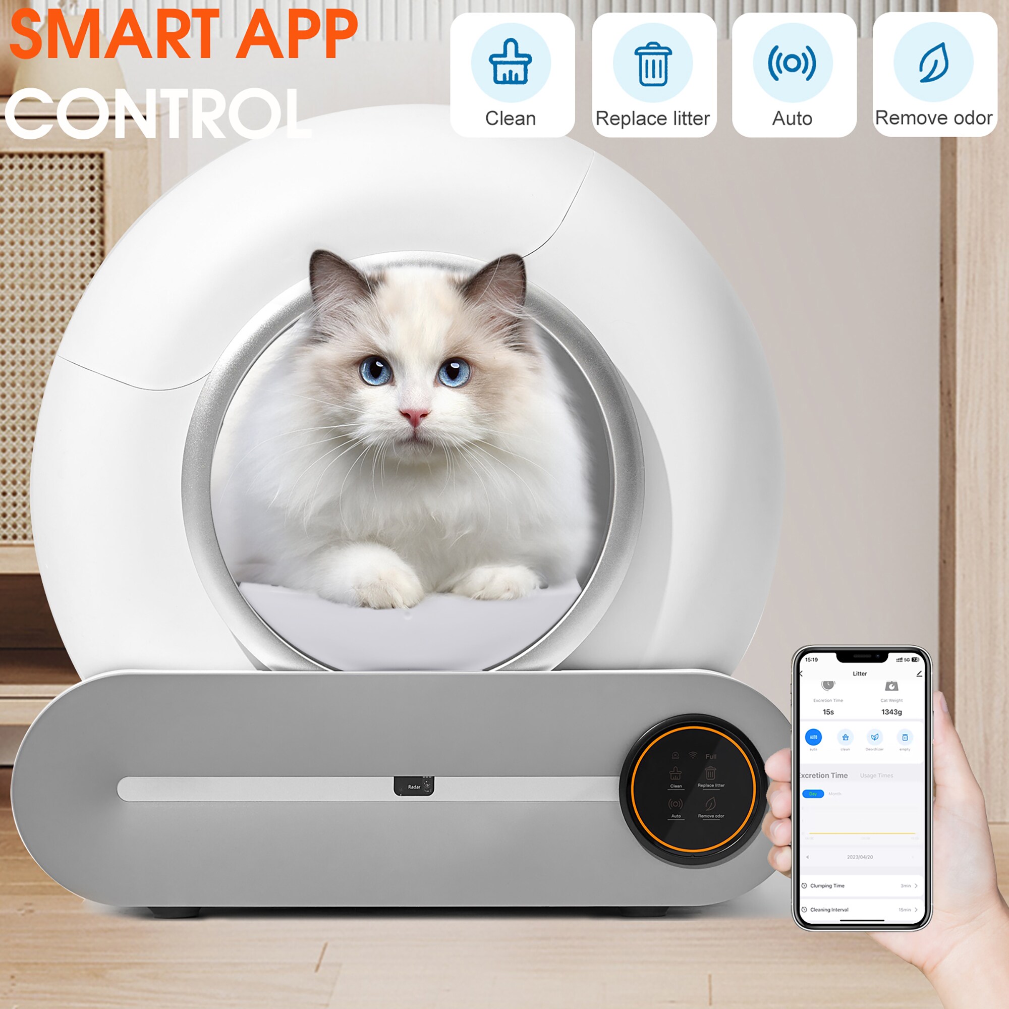 Siavonce XHGRT3A Cat-Litter-Box - View #10