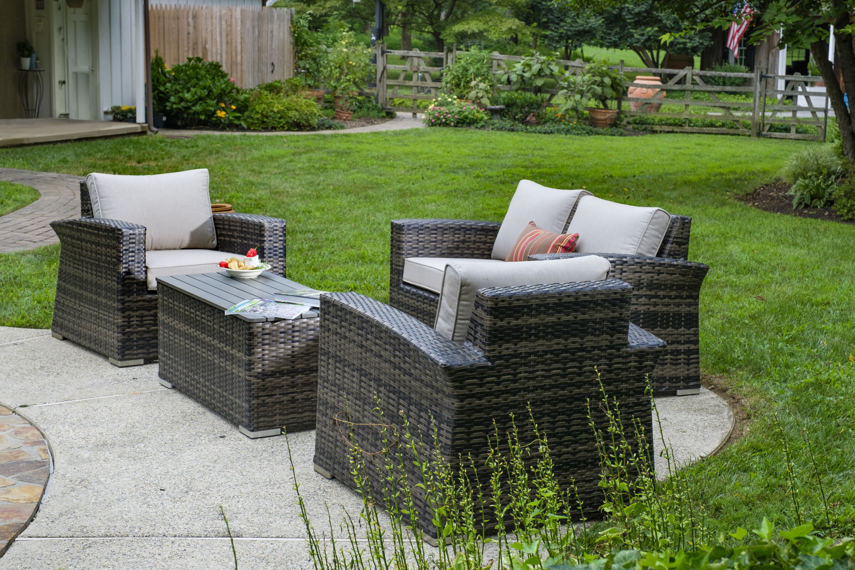 Patio Club Chair in Stock - Alfresco Home Elle Belt Deep Seating Loung –  Jacobs Custom Living