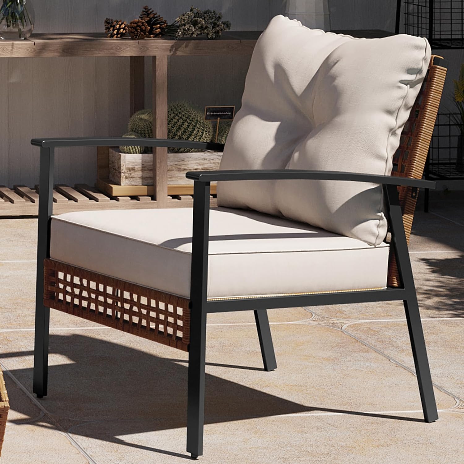 LAUSAINT HOME FTCS010-4PC-BG1-1 Patio-Conversation-Sets - View #2