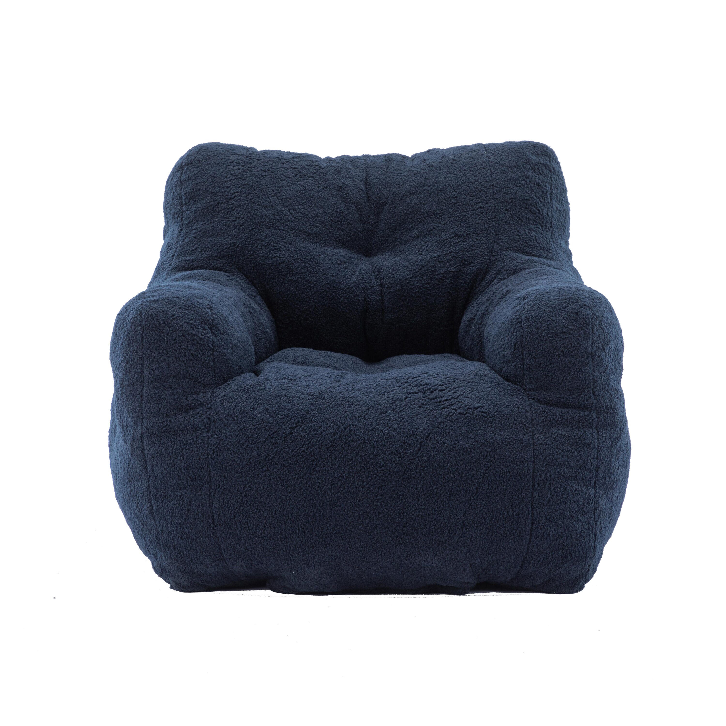 Giant Fluffy Fur Premium Comfy Bean Bag Chair Recliner, 5 ft / Blue