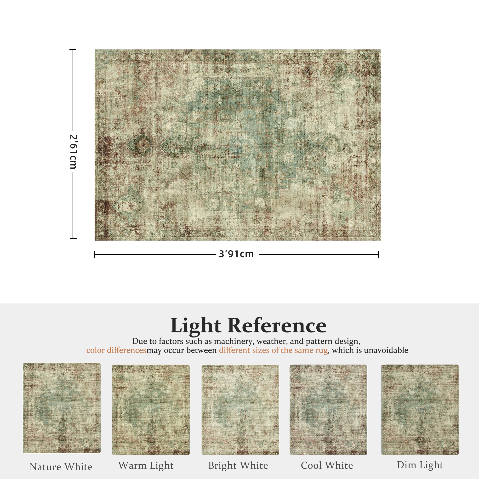 KERDOM MHJZ-2X3-GREENBROWN rugs - View #3