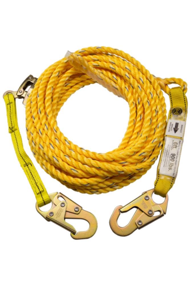 PeakWorks Premium Vertical Lifeline Rope with Back Splice and Carabiner,  75-ft L., Green in the Safety Accessories department at