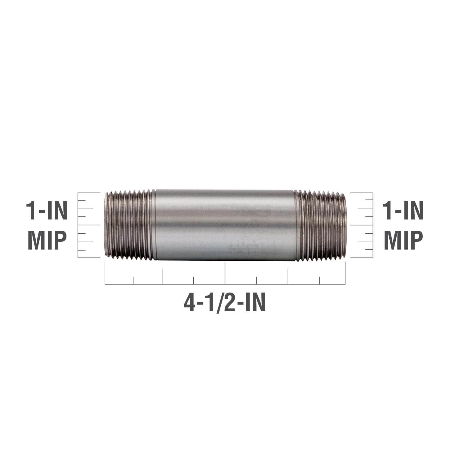 RELIABILT 1-in x 4-1/2-in Galvanized Nipple in the Galvanized Pipe ...