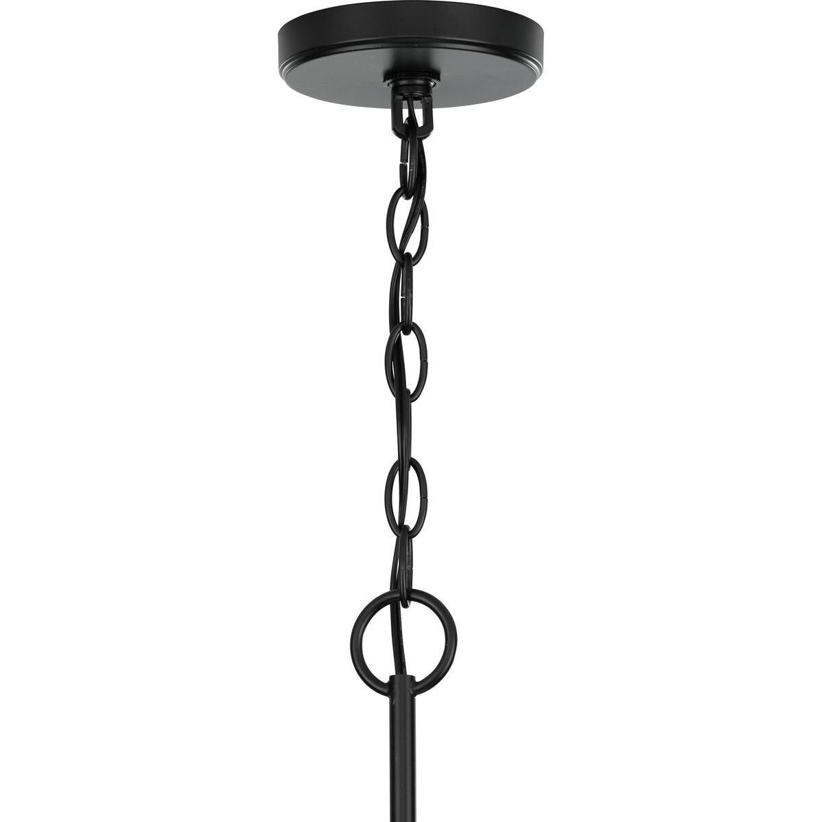 Leyden Matte Black Farmhouse 9-Light Chandelier