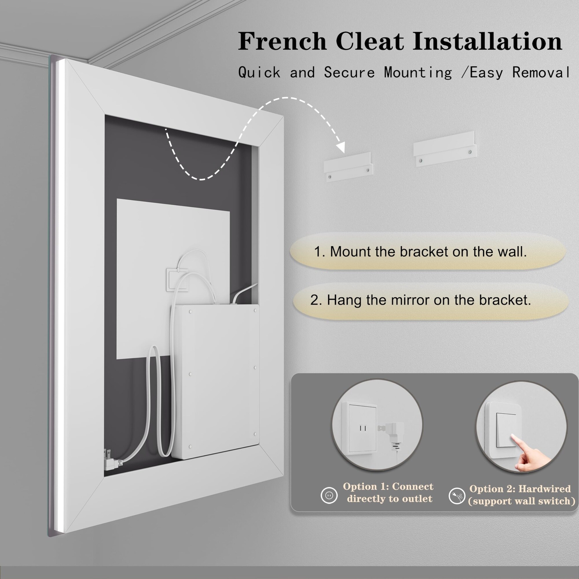 Lukvuzo LLU0804L119 Framed-Bath-Mirrors - View #6
