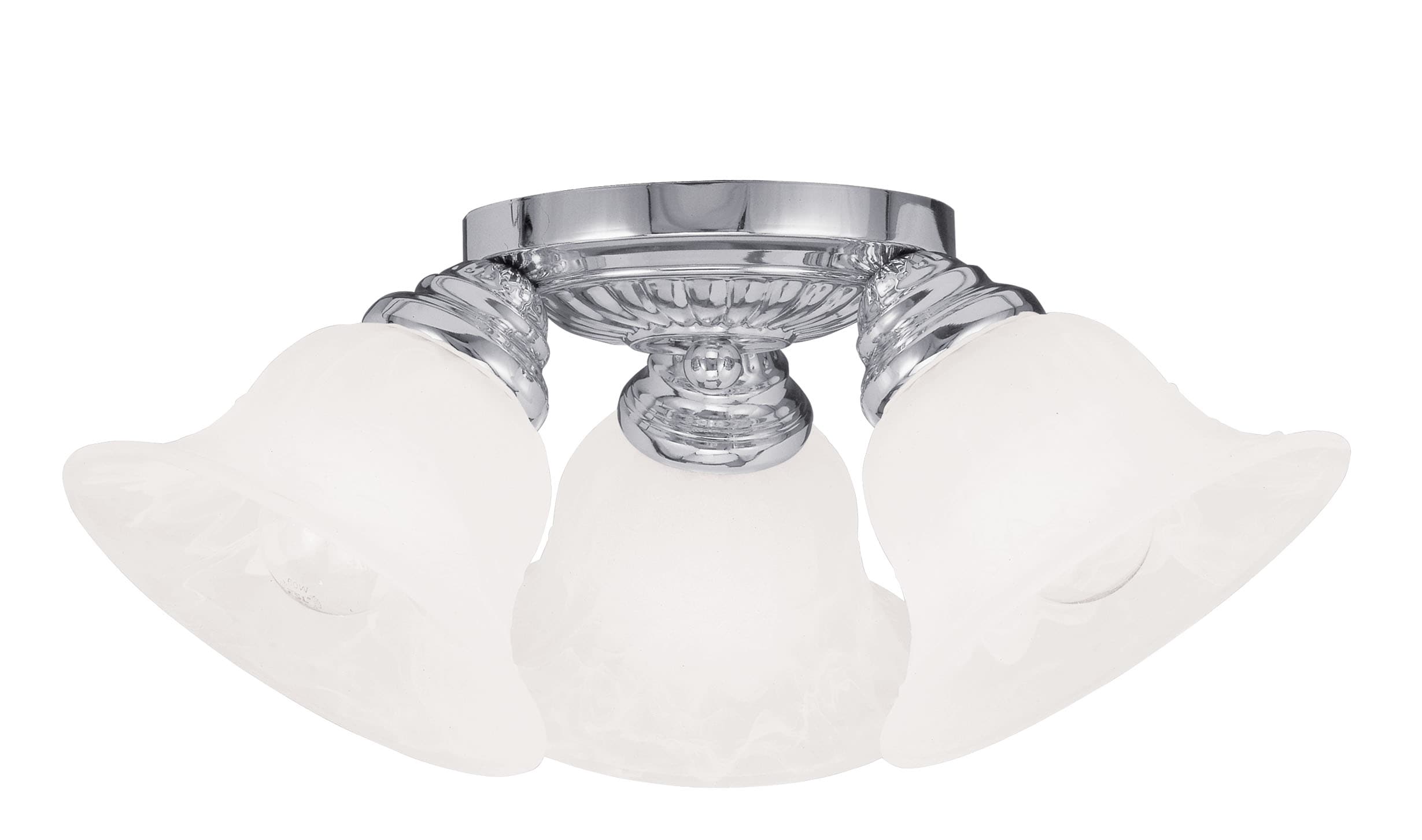 Livex Lighting 1529-05 Edgemont 3 -Light 16-in Polished Chrome Semi Flush Mount Light