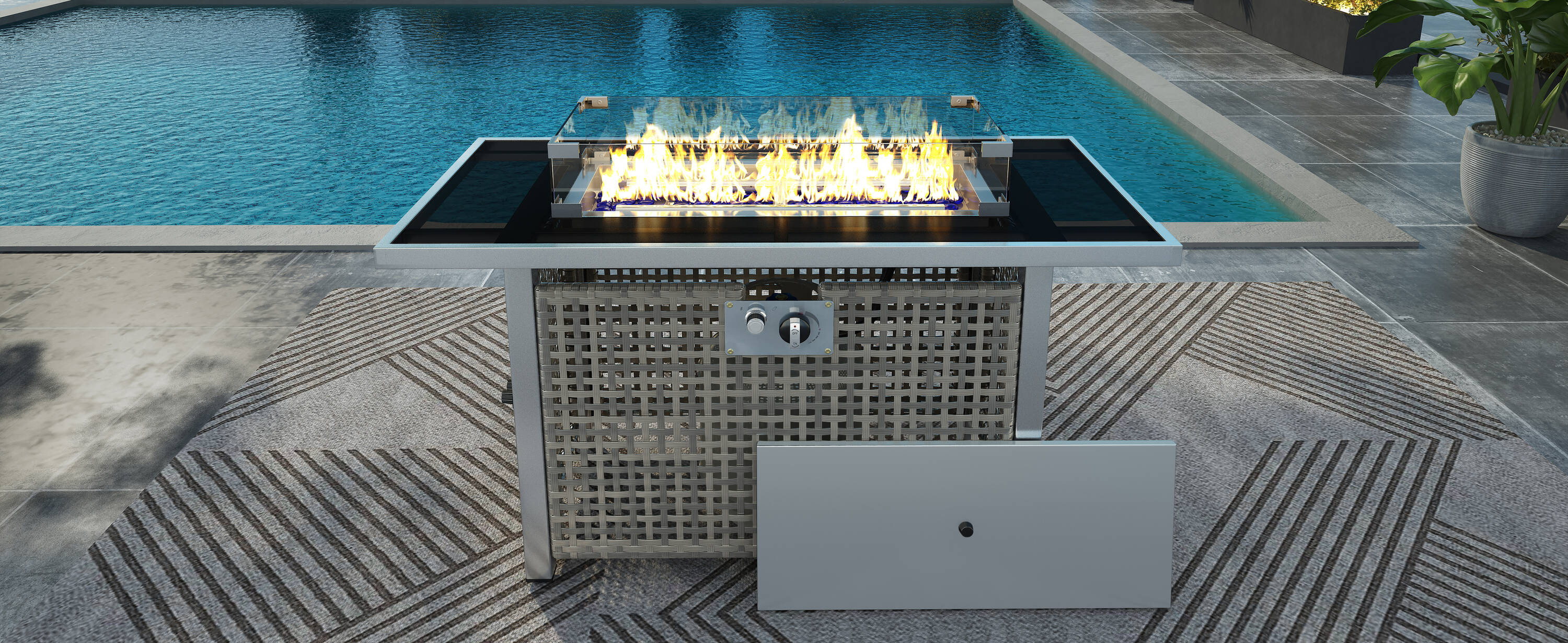 Damerin HL19Q Outdoor-Gas-Fireplaces - View #13