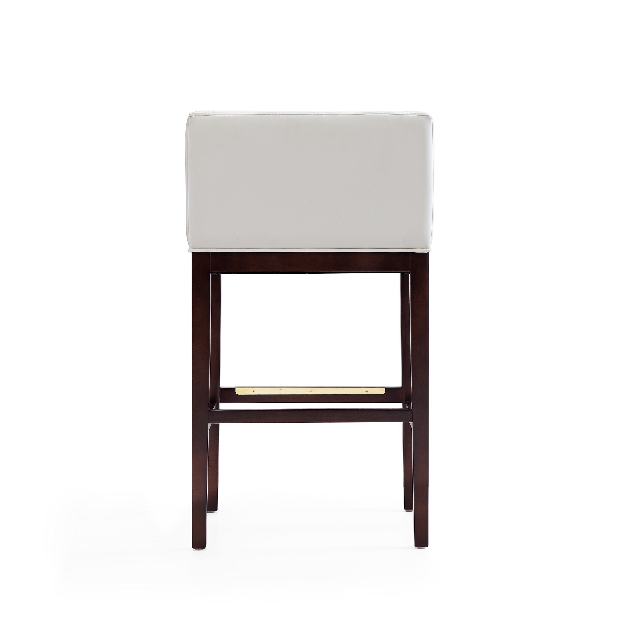 White leather bar cheap stools with wooden legs