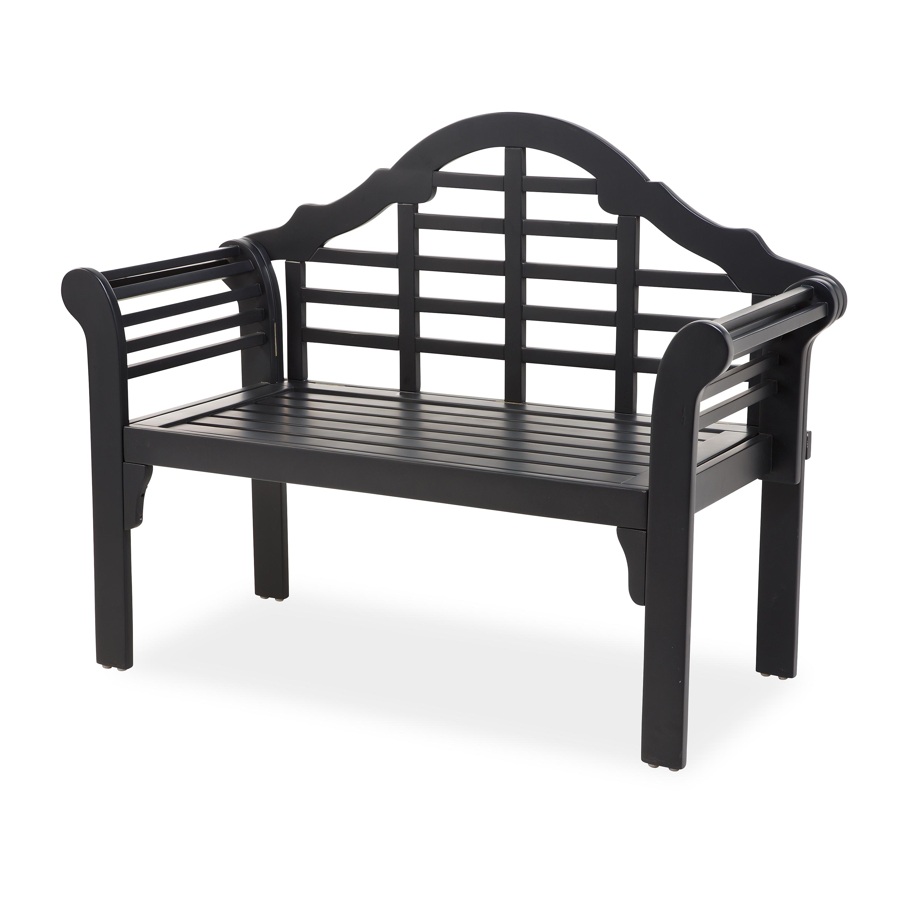 Evergreen 62A79 BK 48 W x 36.5 H Black Eucalyptus Folding Bench