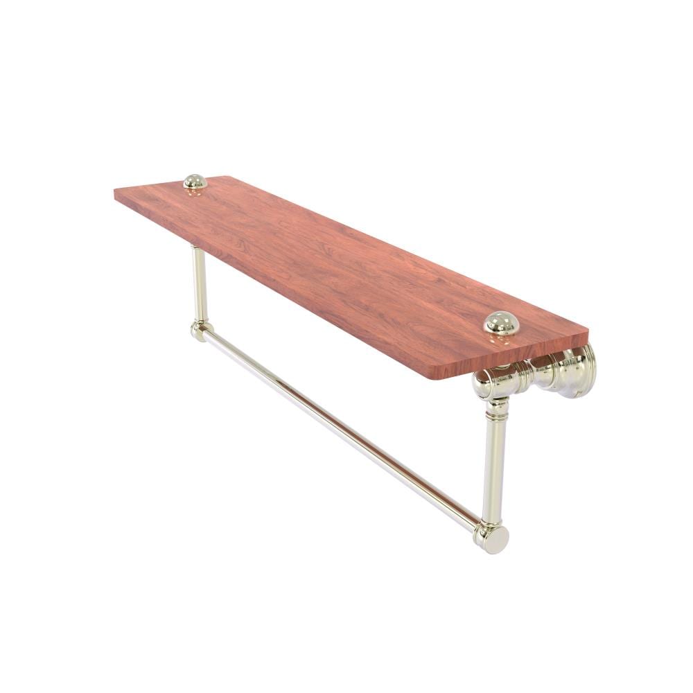 Allied Brass CL-1-22TB-IRW-PNI Carolina Polished Nickel Wall mount Bathroom Shelf ( 22-in x 7-in x 5-in )
