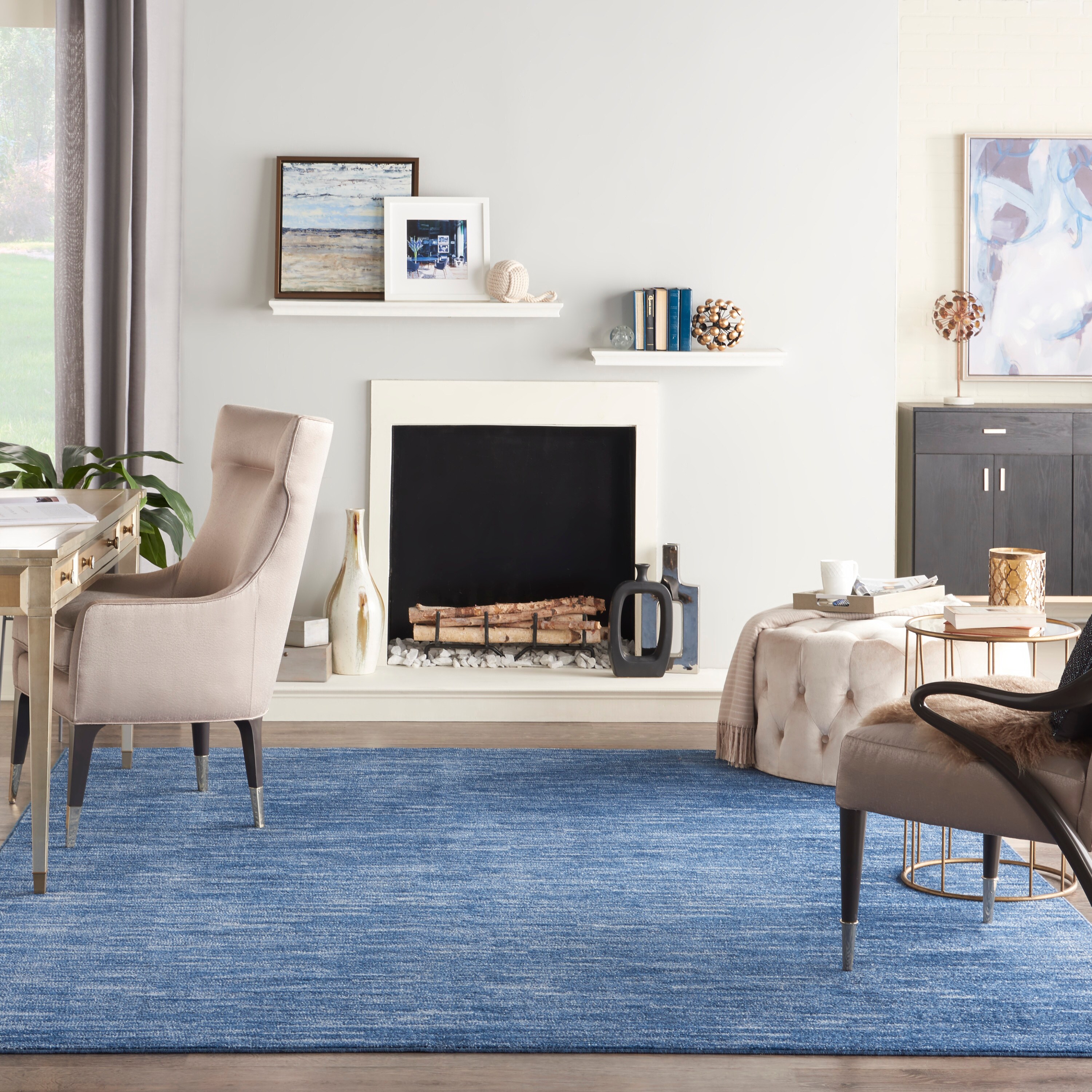 Addison Rugs Indoor/Outdoor Cozy Winter ACW39 Blue Washable 1'8 x 2'6 Rug