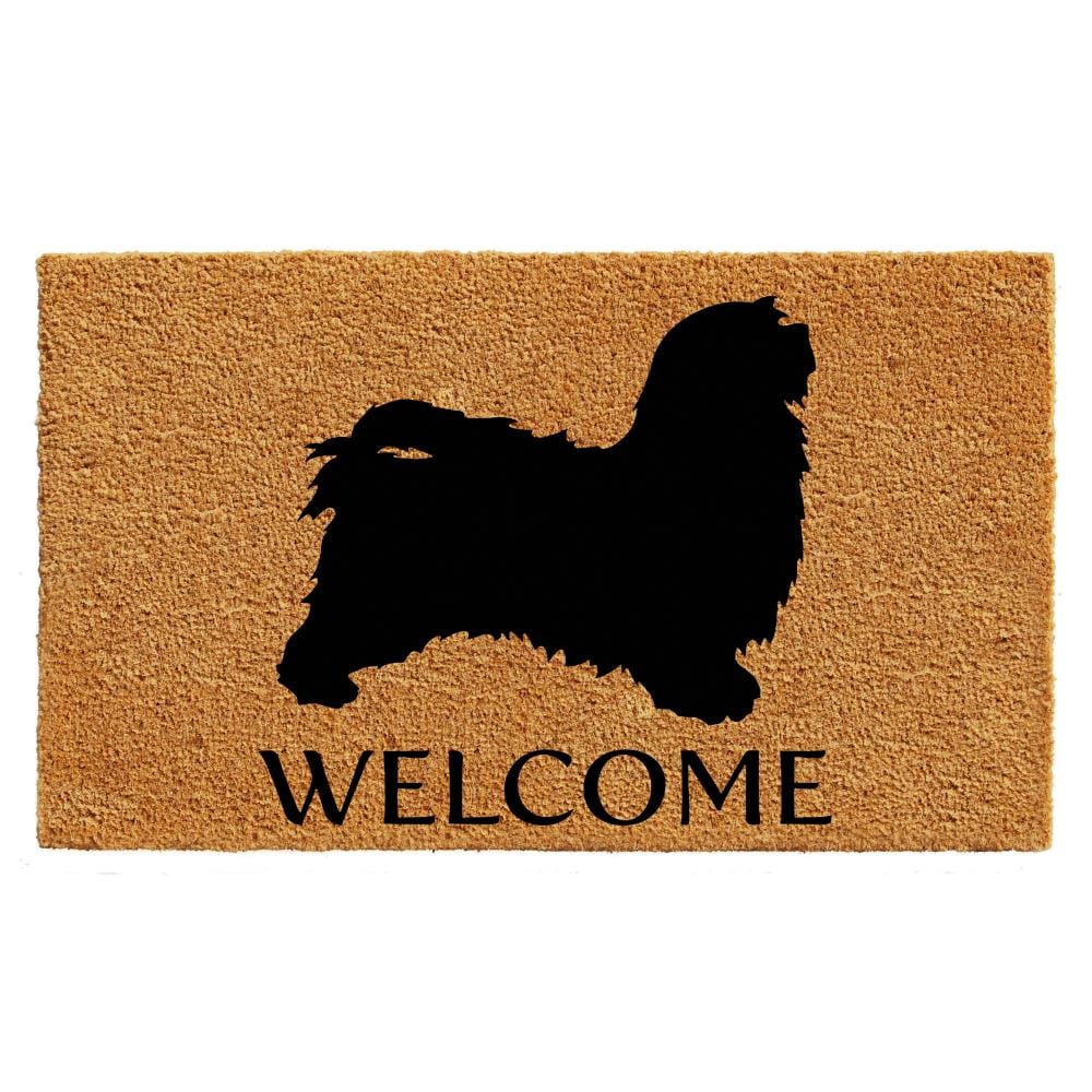 Callowaymills 105682436 2-ft x 3-ft Natural/Black Coir/Vinyl Rectangular Indoor or outdoor Decorative Door mat